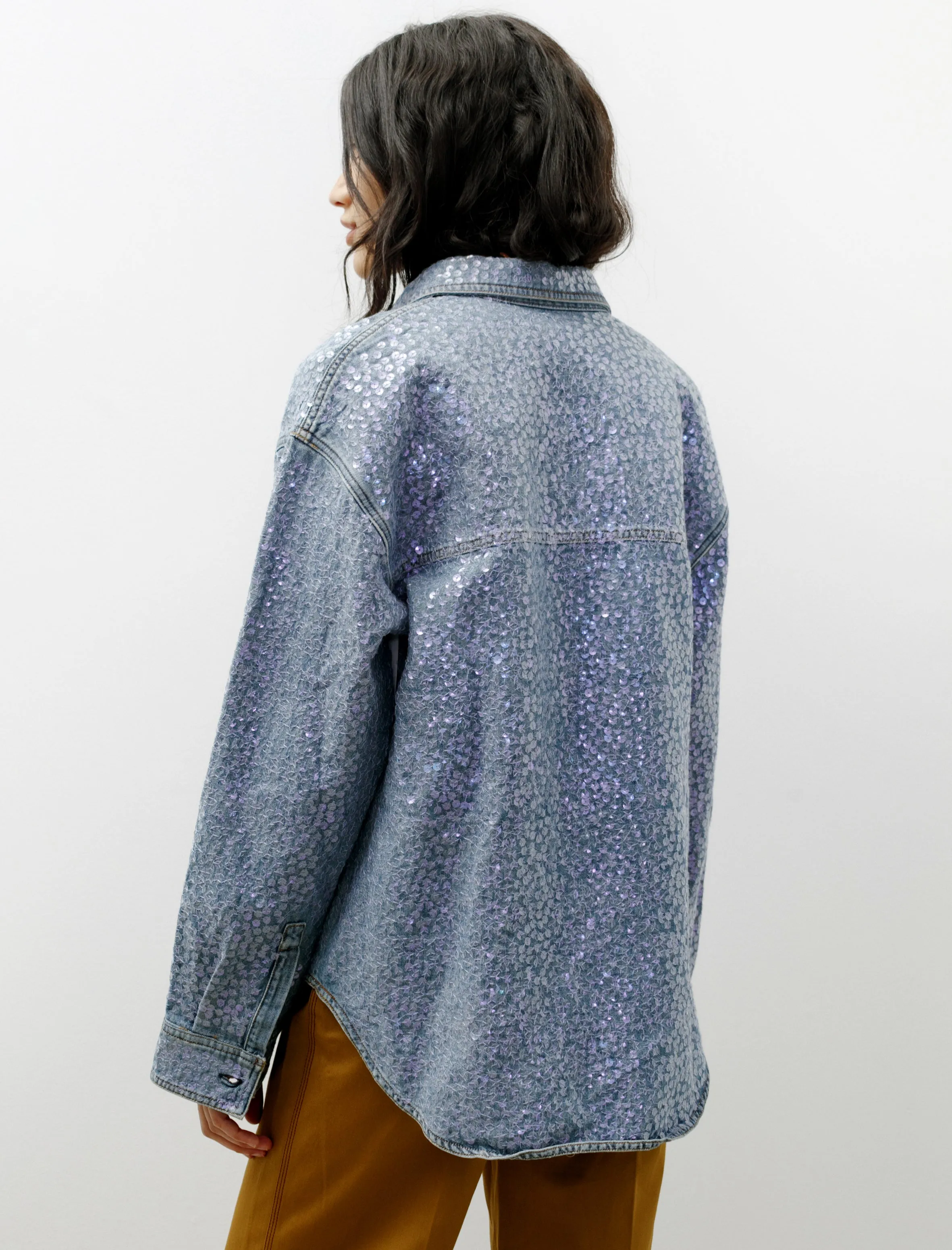 Raehmon Sequin Denim Shirt sold by SHOP NEIGHBOR product image thumbnail 3