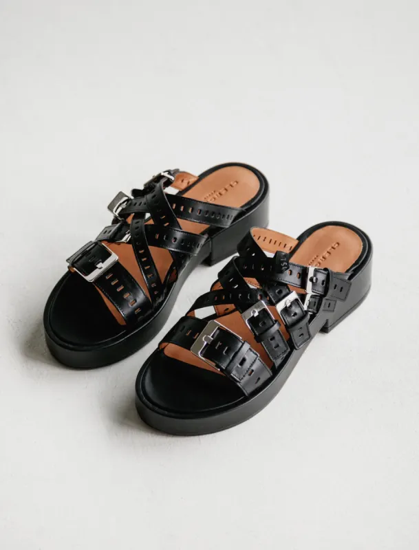 Fantom Buckle Sandal Black made by SHOP NEIGHBOR