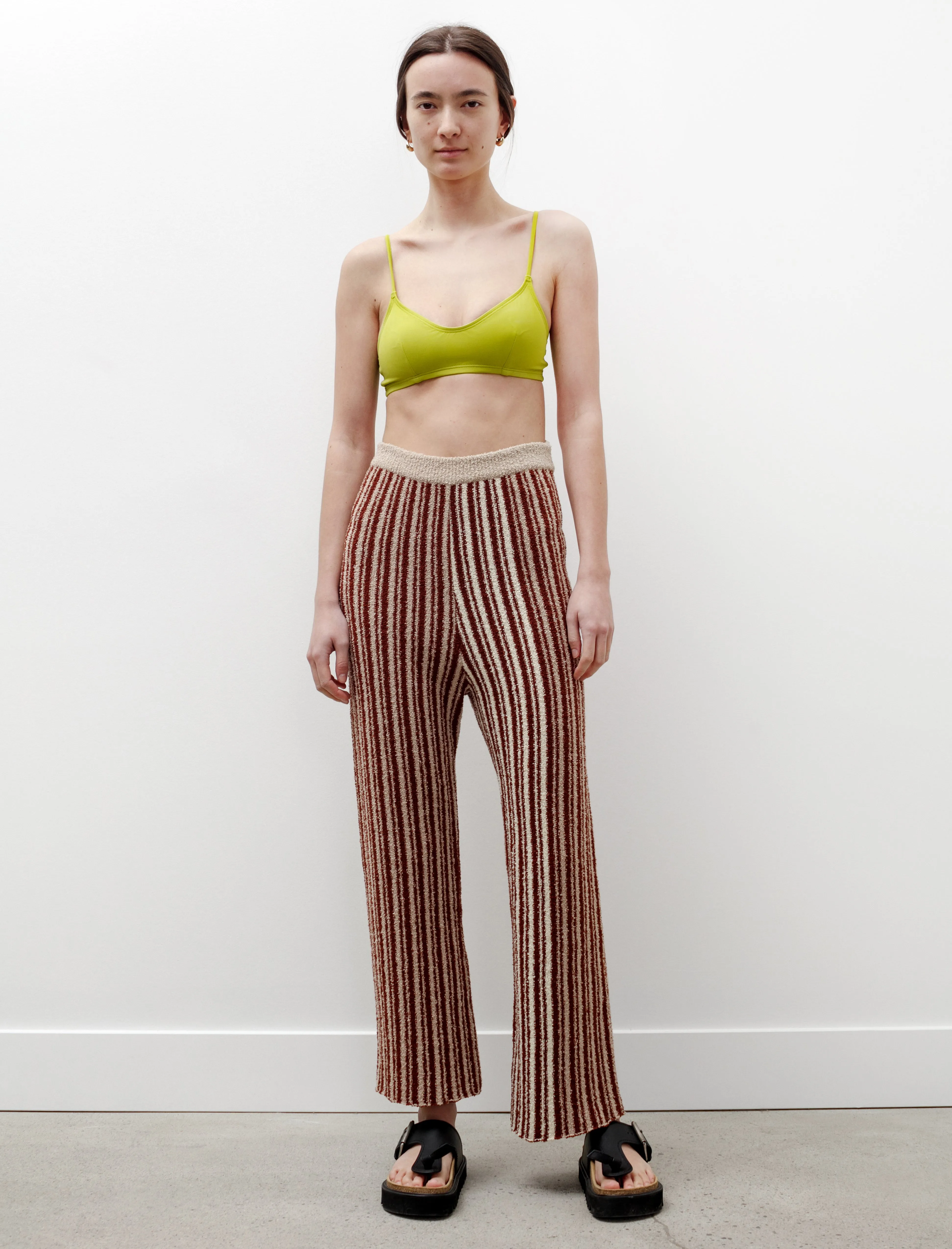 Jordiz Knit Pants Chocolate Stripe sold by SHOP NEIGHBOR product image thumbnail 2