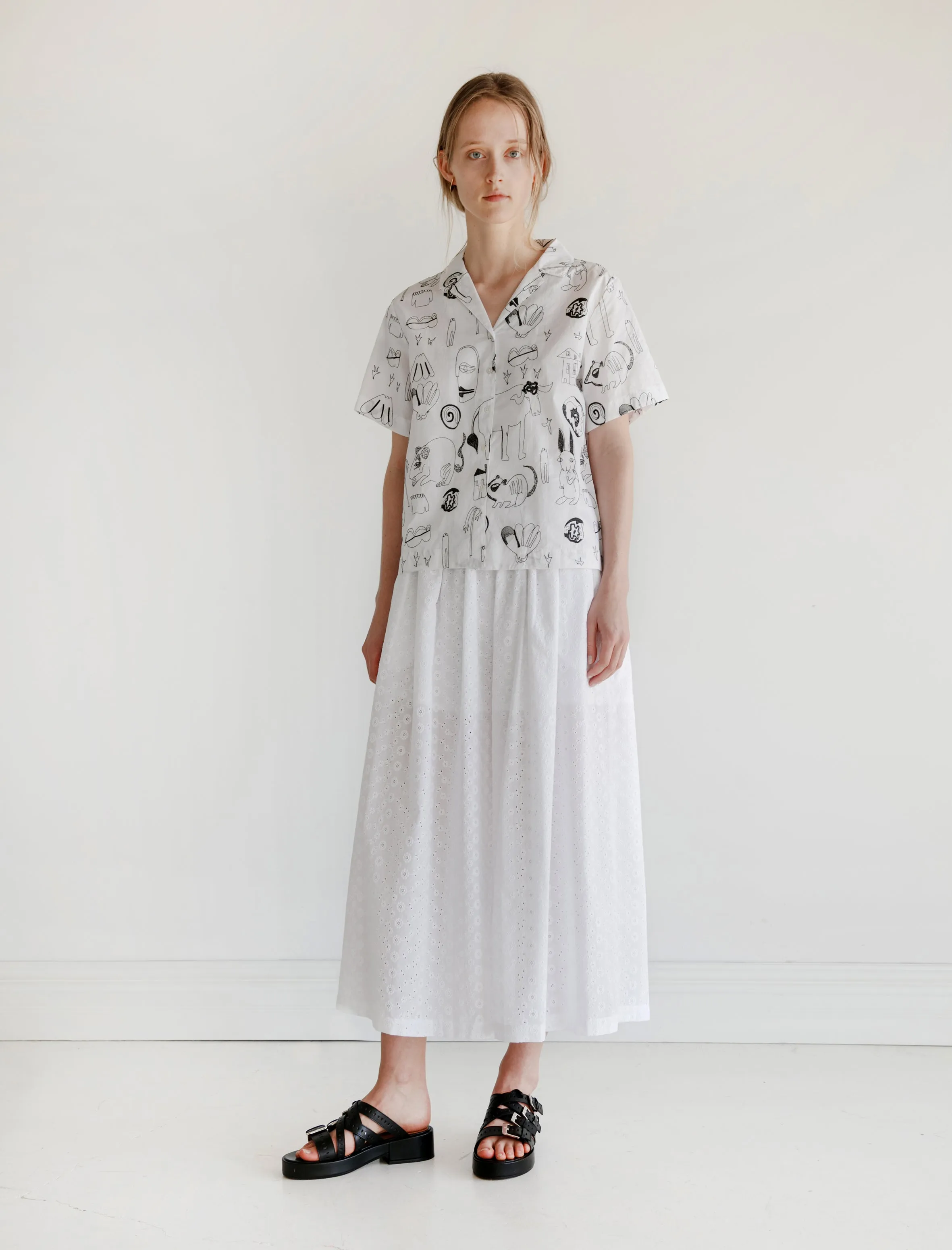 Simone Trousers White Eyelet sold by SHOP NEIGHBOR product image thumbnail 2