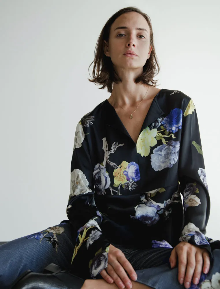 Bahari Black Floral Blouse sold by SHOP NEIGHBOR product image thumbnail 3