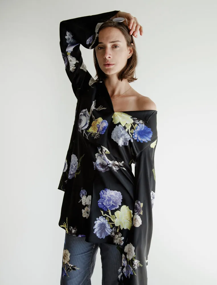 Bahari Black Floral Blouse sold by SHOP NEIGHBOR product image thumbnail 2