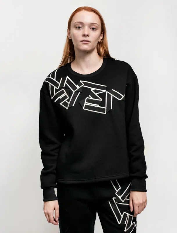 Tape Merino Crewneck Sweatshirt made by SHOP NEIGHBOR
