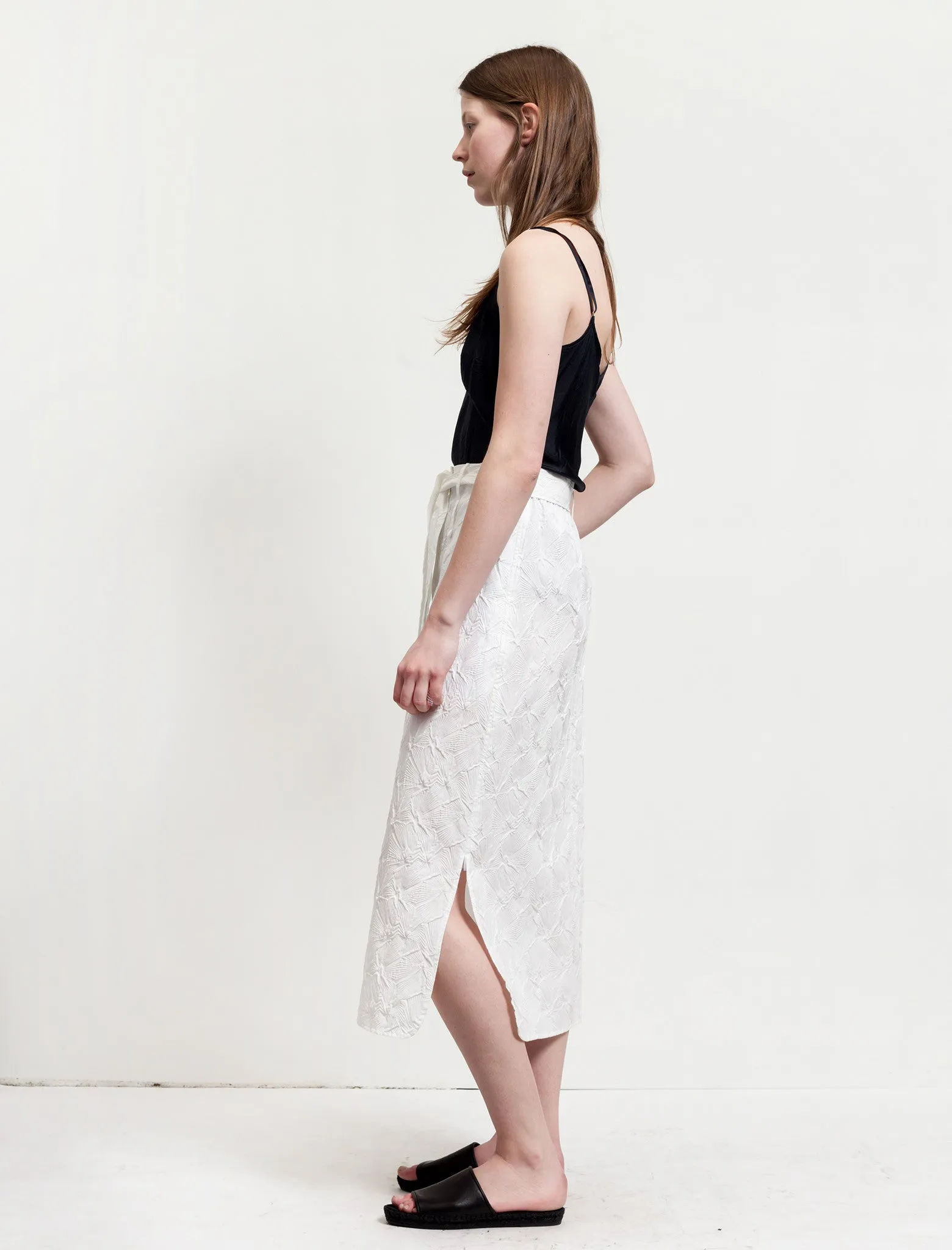 Long Embossed Skirt White sold by SHOP NEIGHBOR product image thumbnail 3