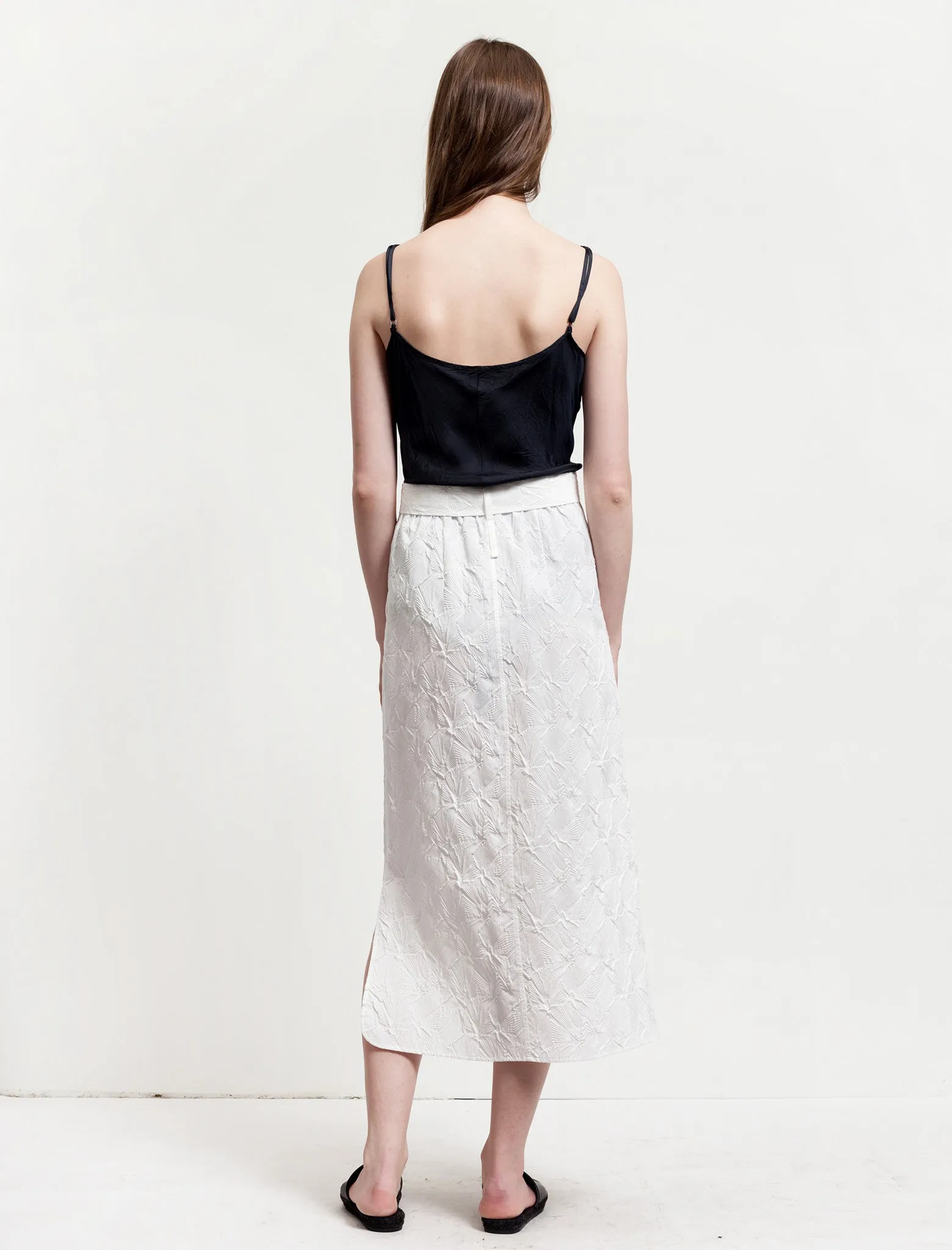 Long Embossed Skirt White sold by SHOP NEIGHBOR product image thumbnail 4