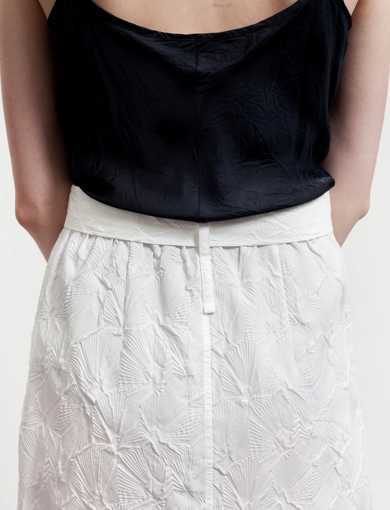 Long Embossed Skirt White sold by SHOP NEIGHBOR product image thumbnail 5