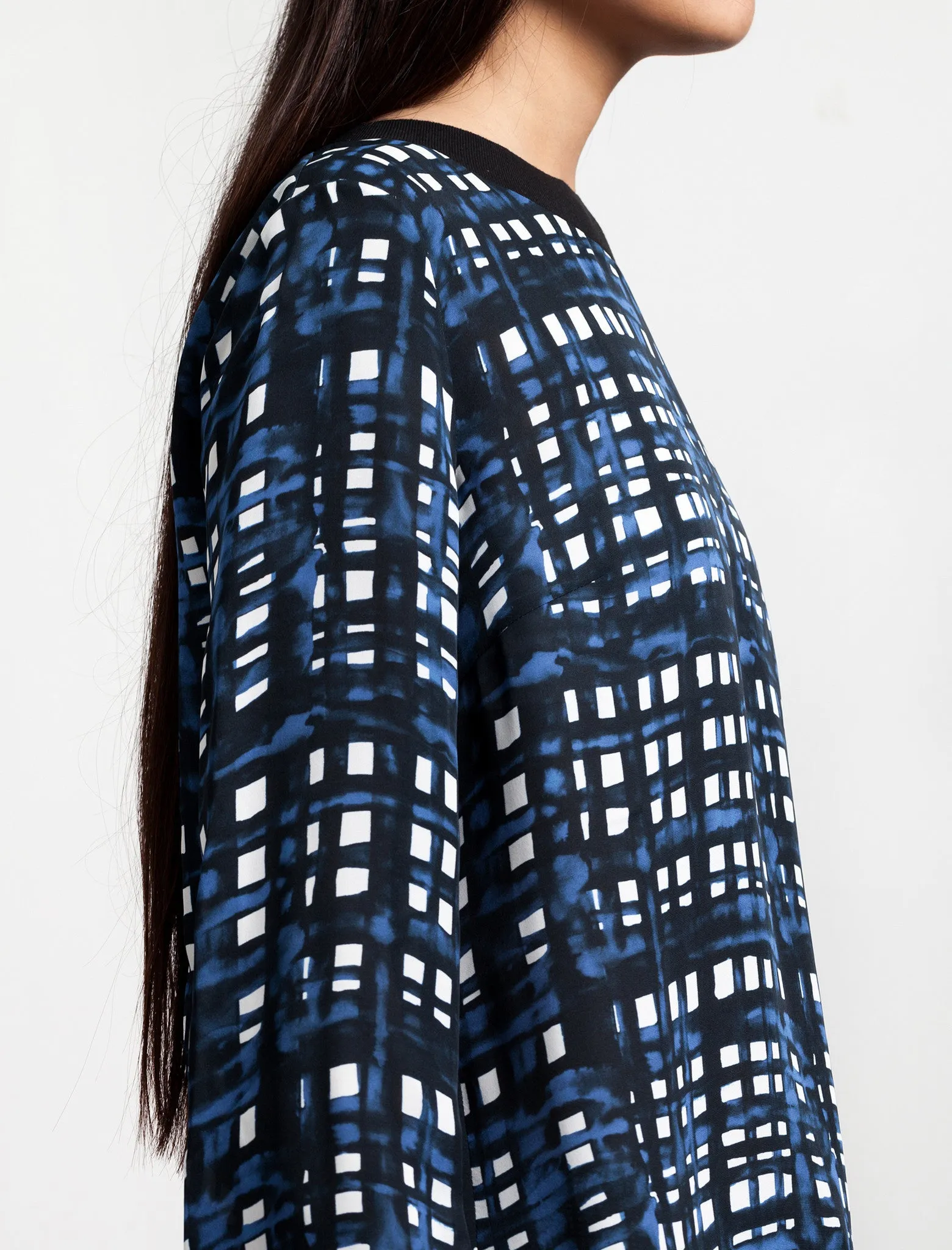 Crewneck Top Navy Plaid sold by SHOP NEIGHBOR product image thumbnail 4