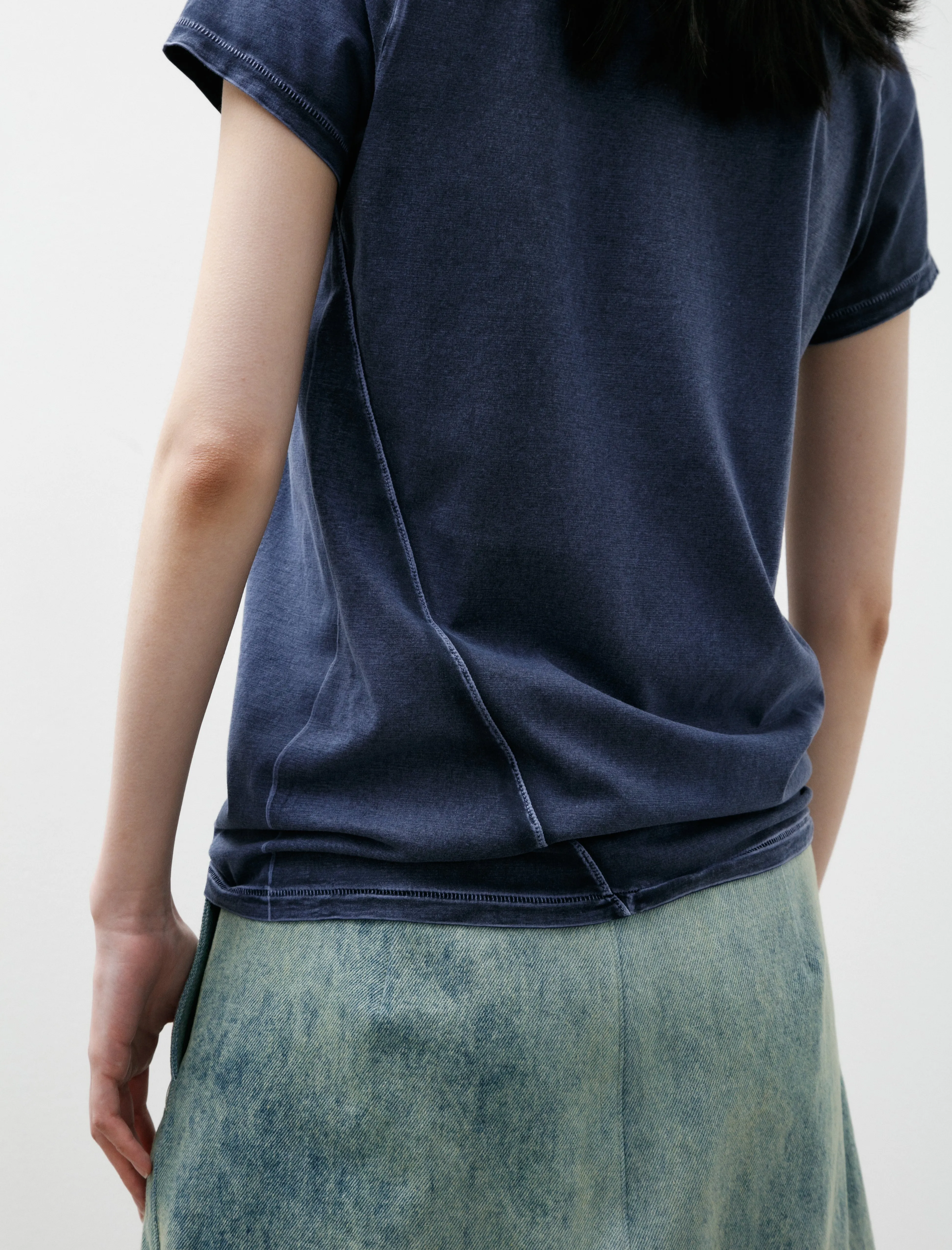 Bias Baby Tee Indigo sold by SHOP NEIGHBOR product image thumbnail 2