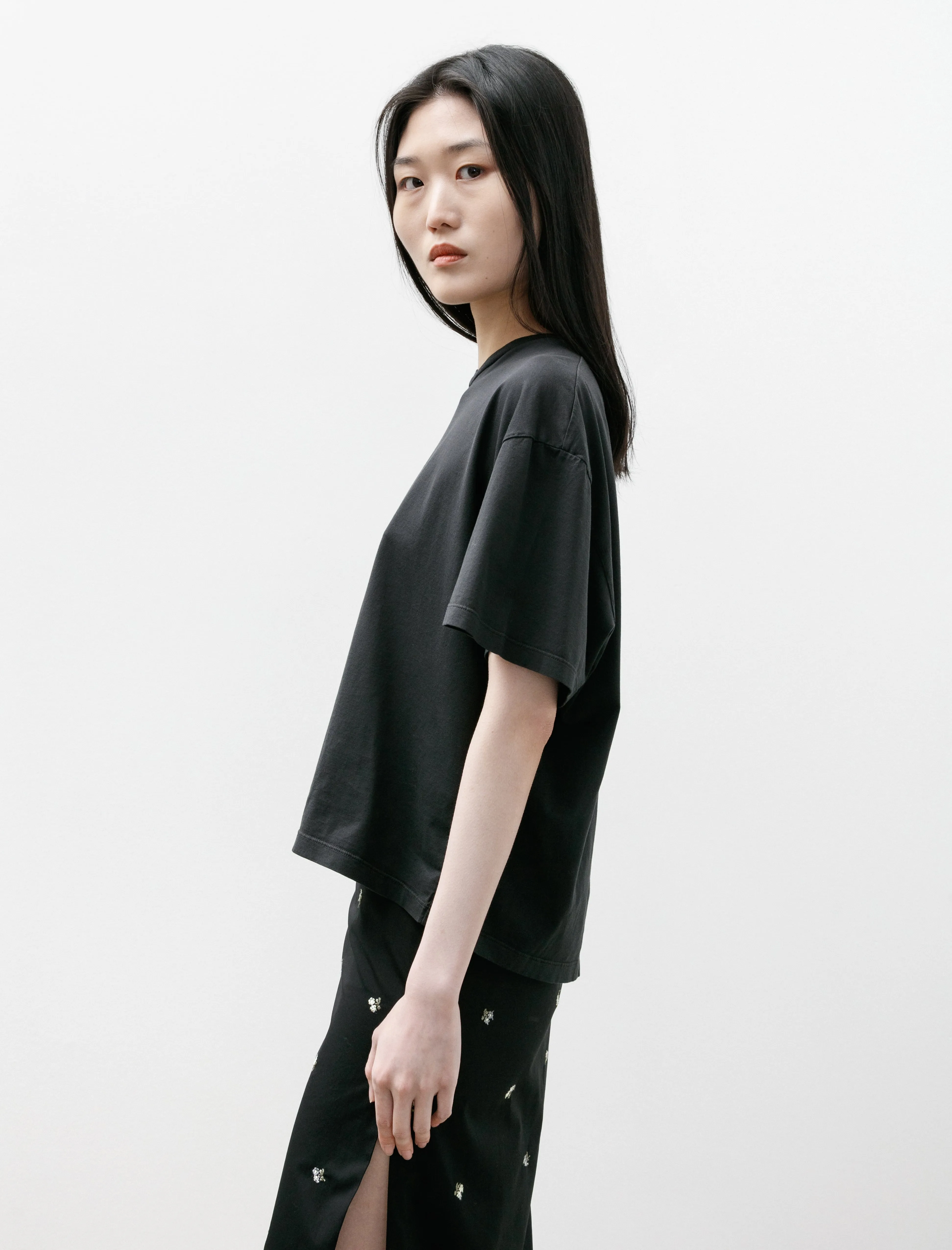 V-Neck T-Shirt Short Sleeve Black Jersey sold by SHOP NEIGHBOR product image thumbnail 3