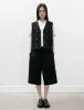 Bermuda Shorts Black Popline Wool sold by SHOP NEIGHBOR