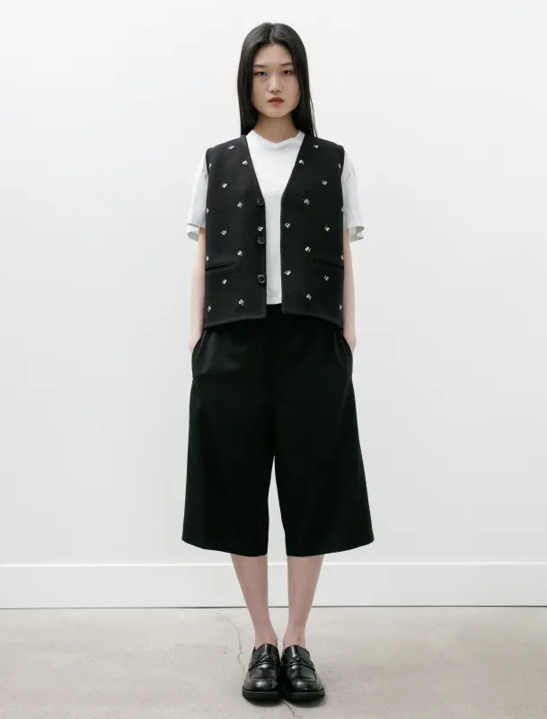 Bermuda Shorts Black Popline Wool sold by SHOP NEIGHBOR