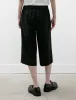 Bermuda Shorts Black Popline Wool sold by SHOP NEIGHBOR