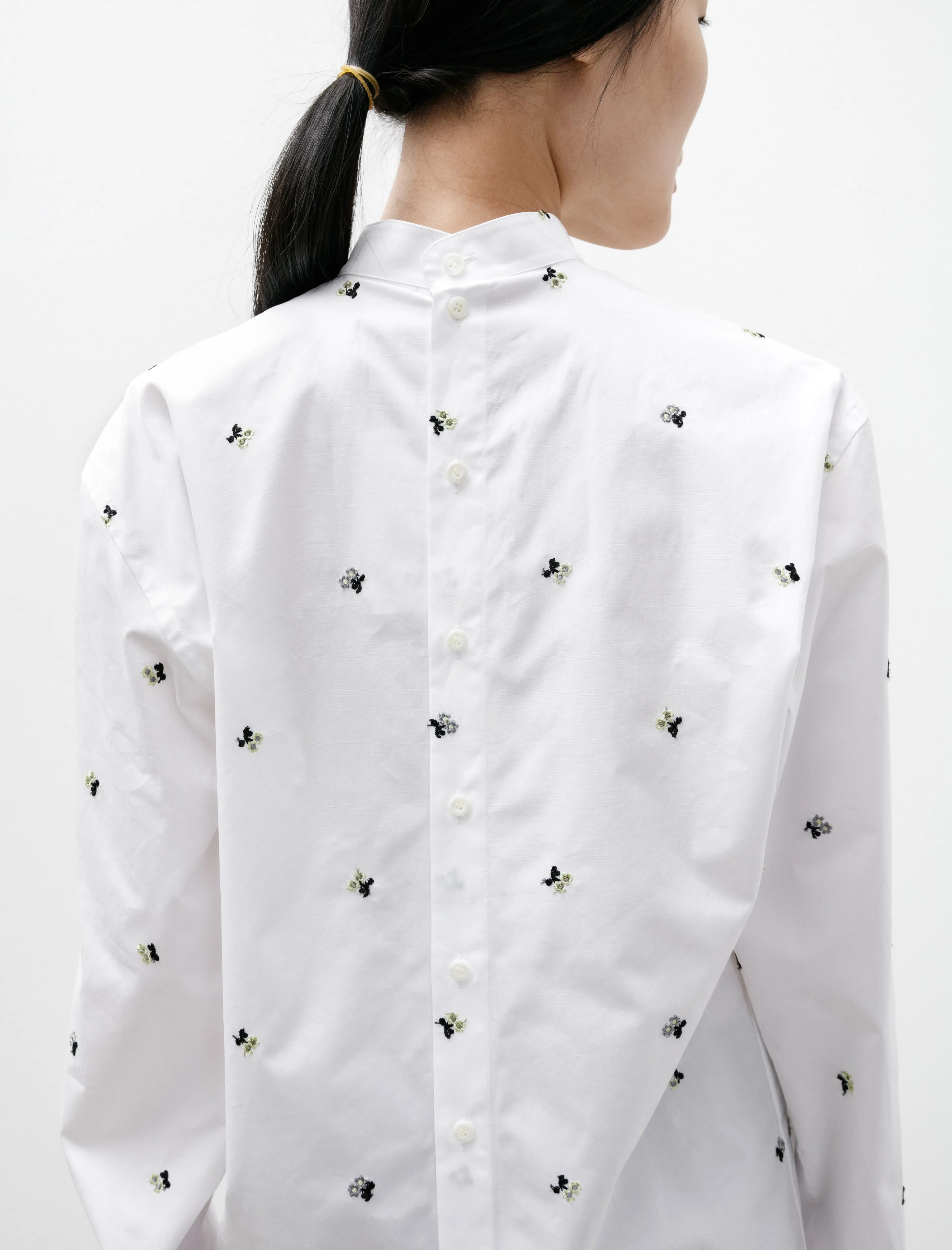 Top White Flowers Popline Cotton sold by SHOP NEIGHBOR product image thumbnail 3