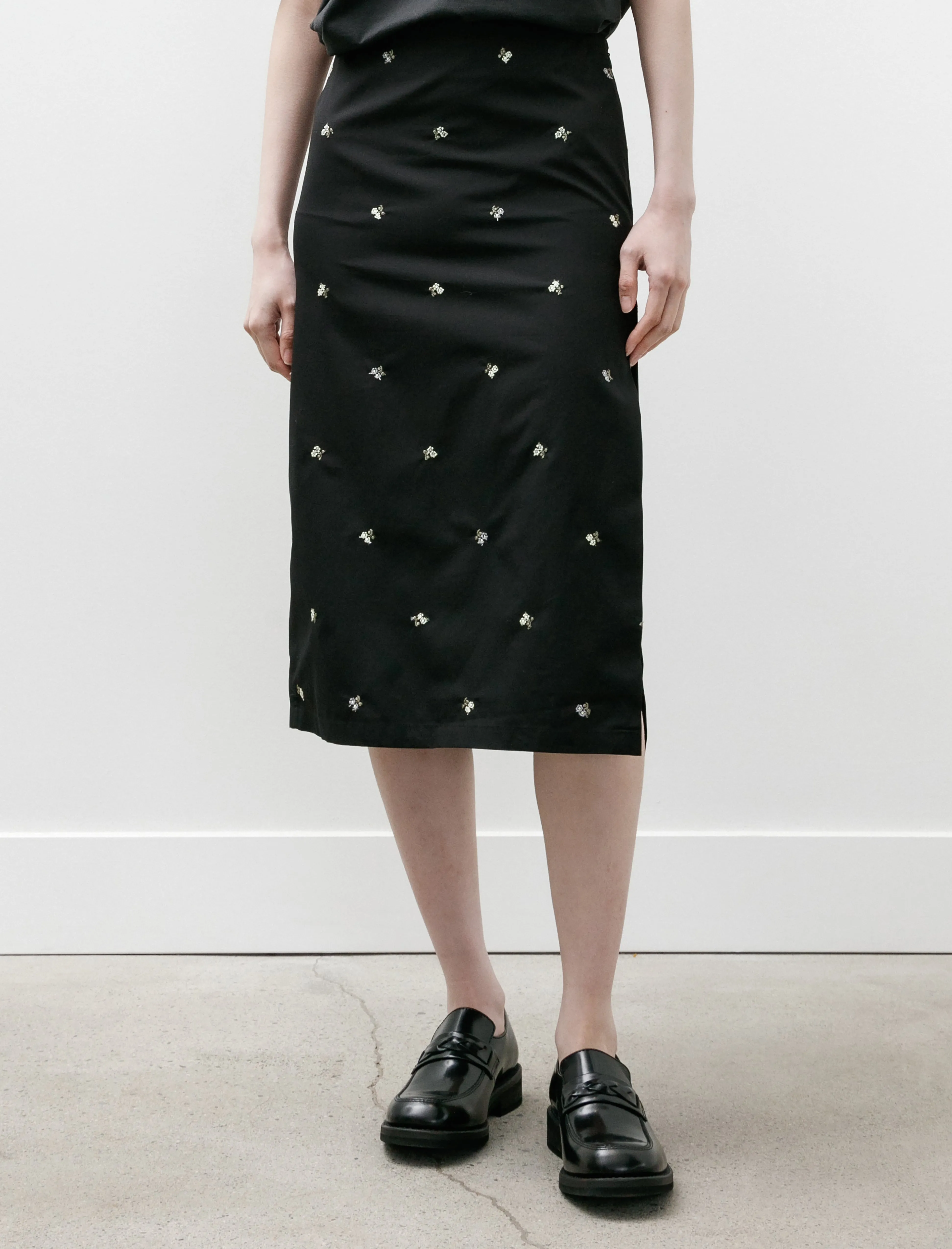 Skirt Black Flowers Popline Cotton sold by SHOP NEIGHBOR product image thumbnail 2