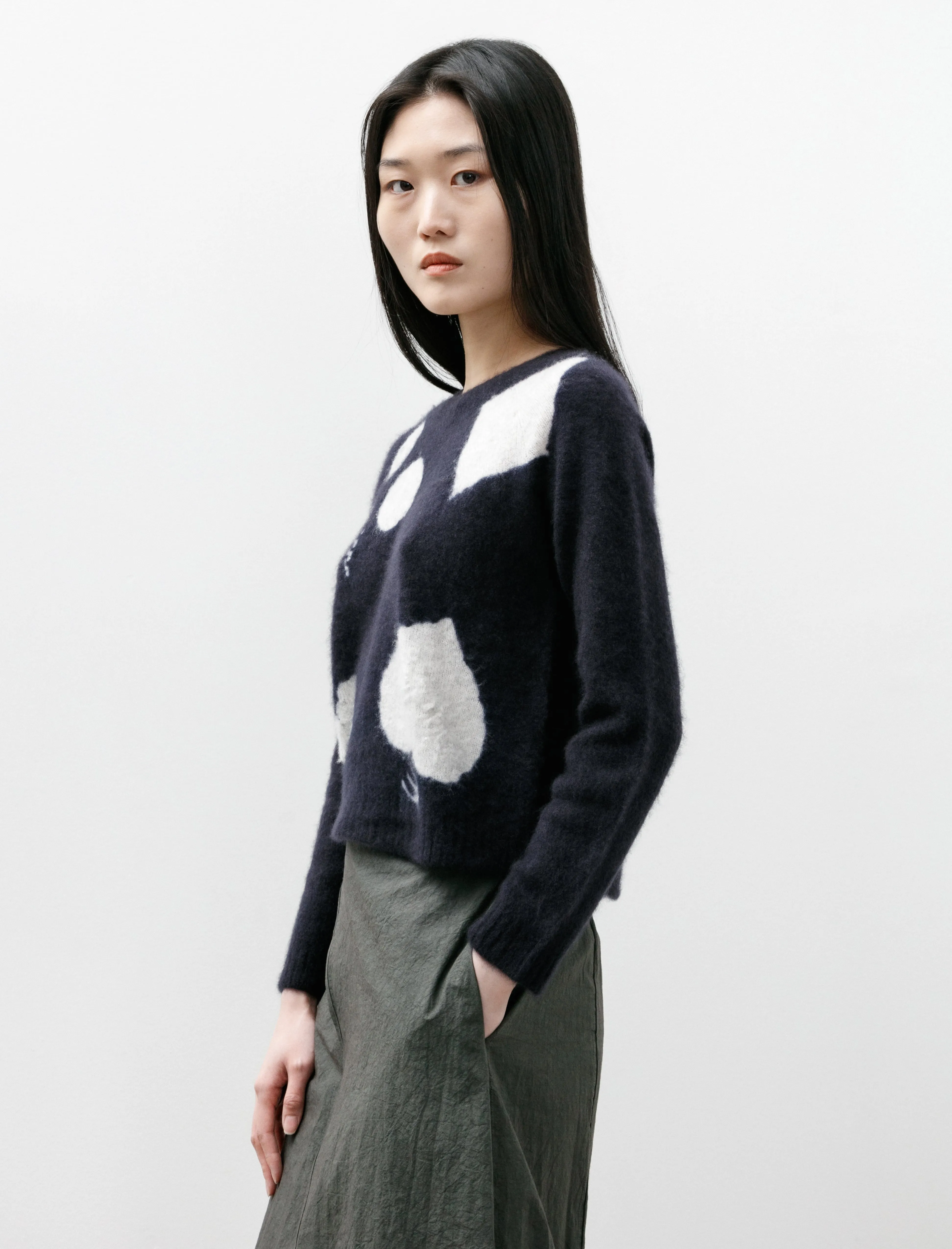 Cashmere Seamless Short Pullover Cards Shibori Black/Grey sold by SHOP NEIGHBOR product image thumbnail 3