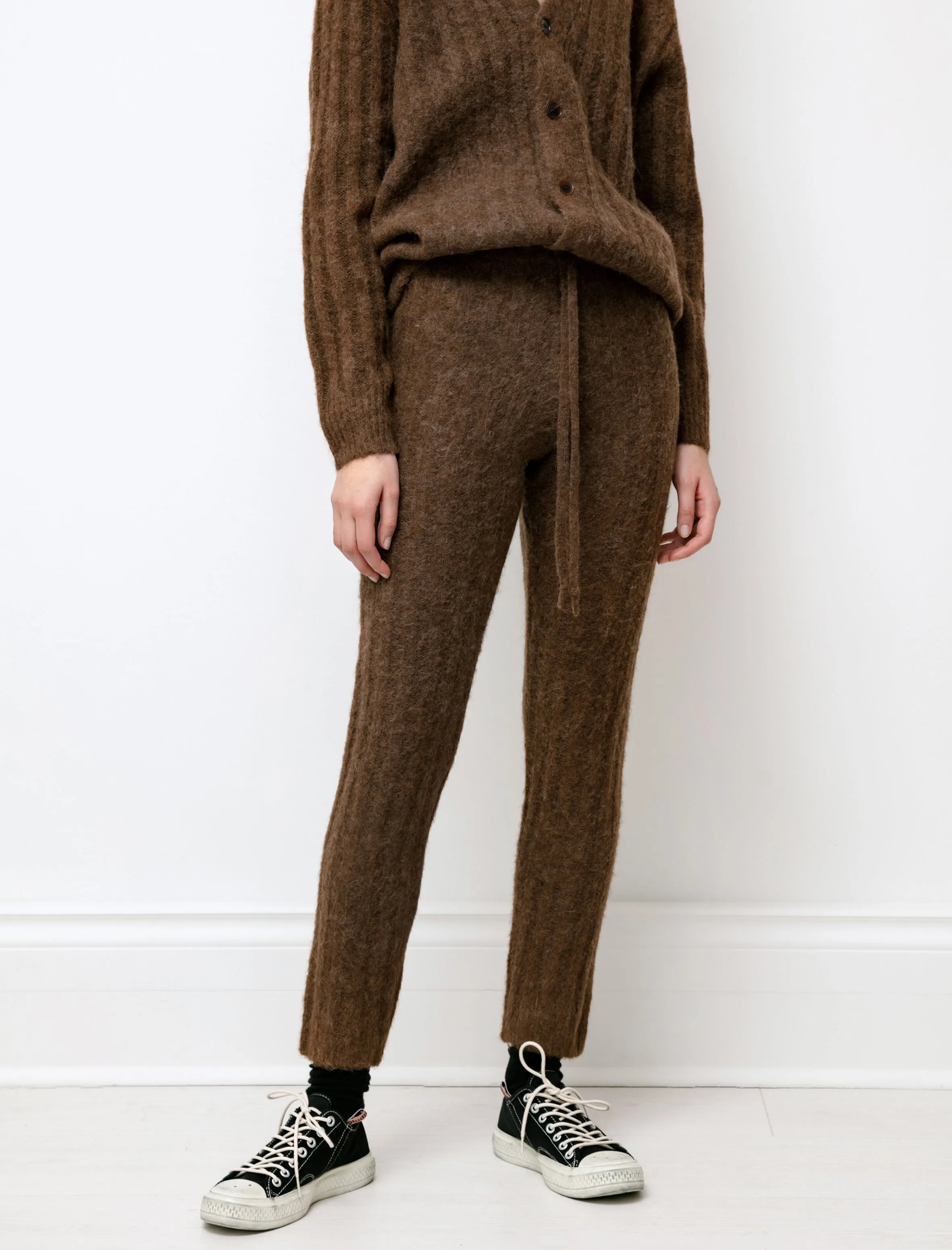 Baby Alpaca Wool Rib Pants Brown sold by SHOP NEIGHBOR product image thumbnail 2