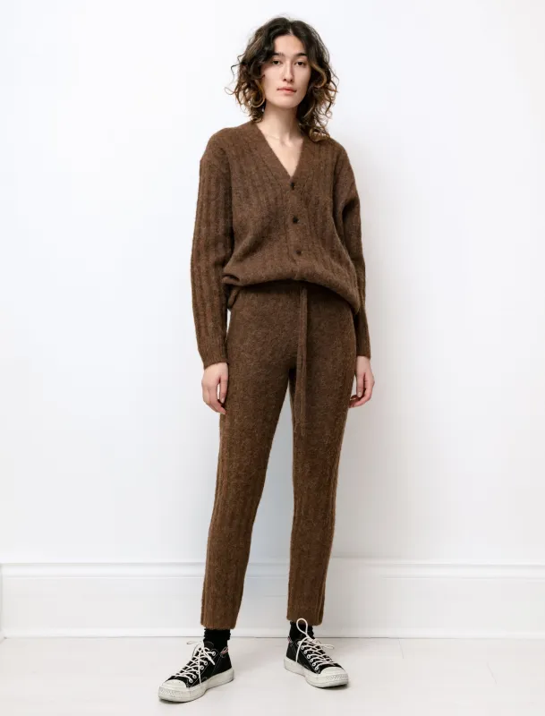 Baby Alpaca Wool Rib Pants Brown sold by SHOP NEIGHBOR