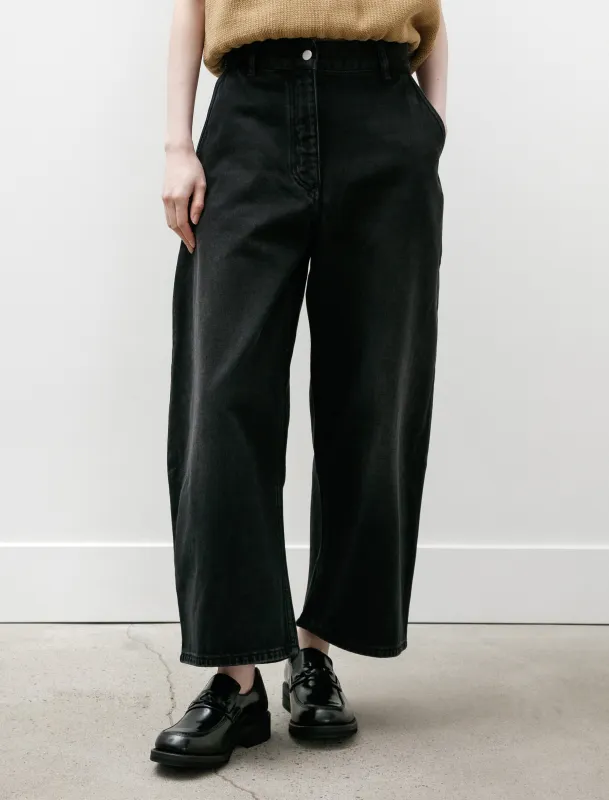 Chalco Wide Crop Pant Denim Washed Black sold by SHOP NEIGHBOR