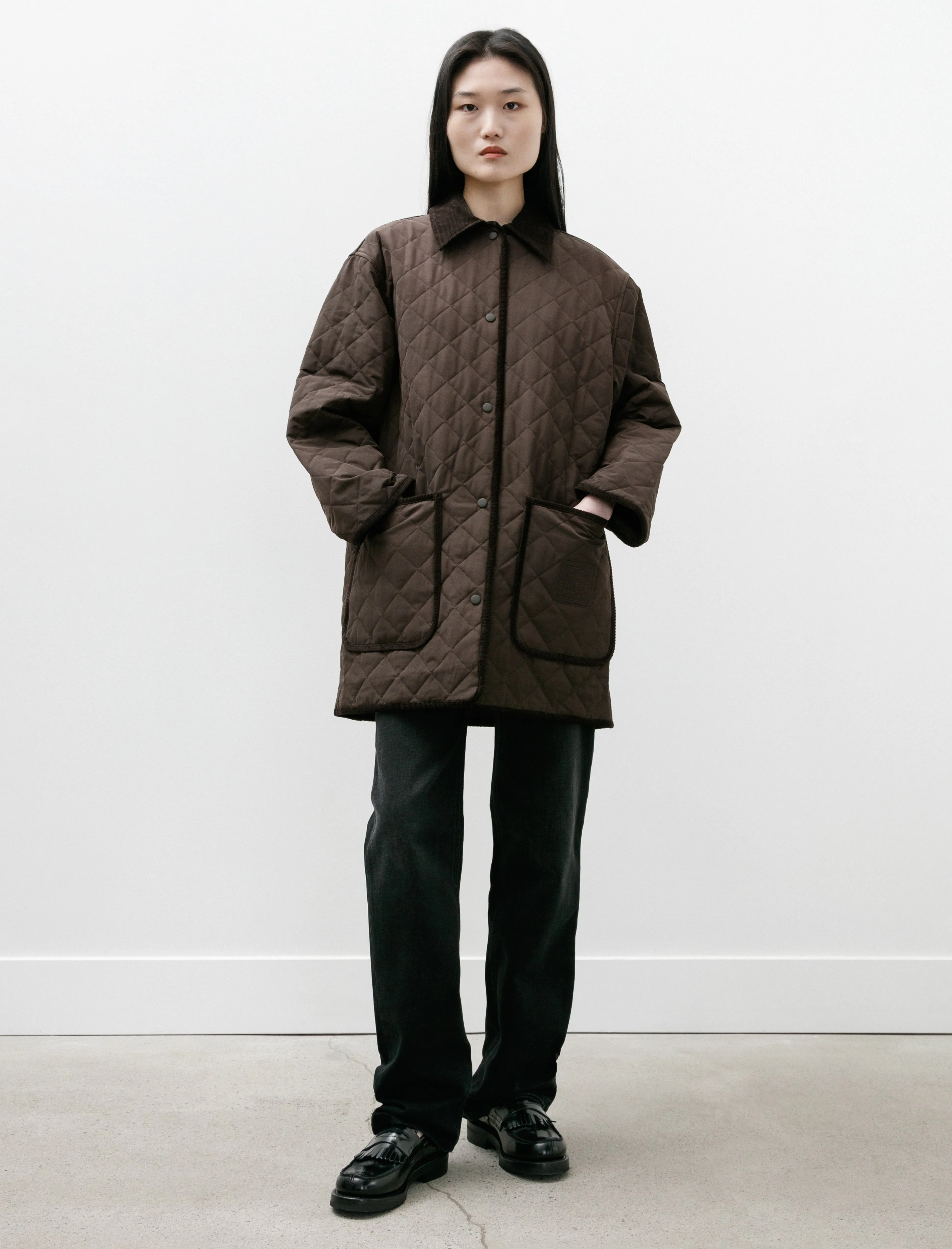 Quilted Barn Jacket Espresso sold by SHOP NEIGHBOR