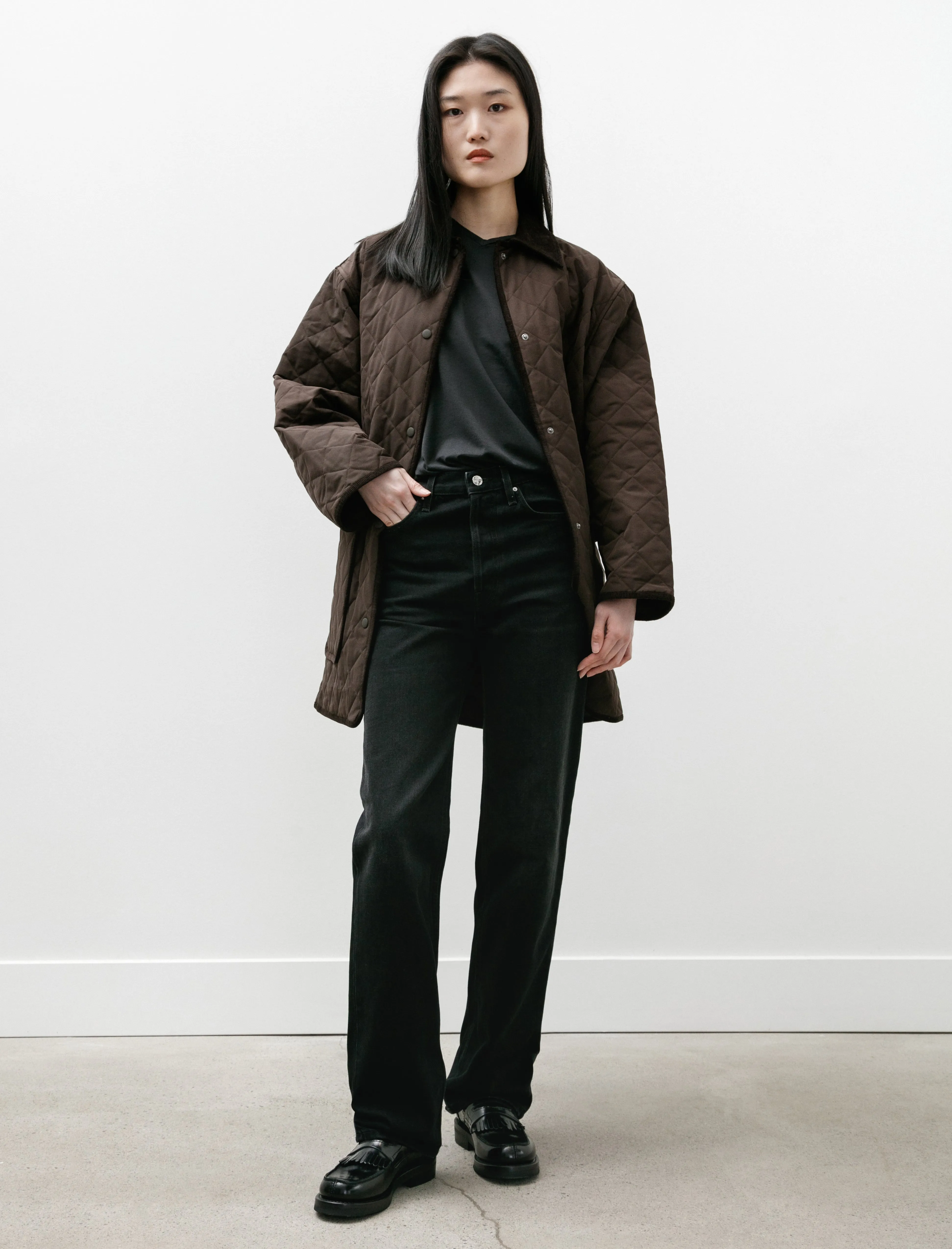 Quilted Barn Jacket Espresso sold by SHOP NEIGHBOR product image thumbnail 2