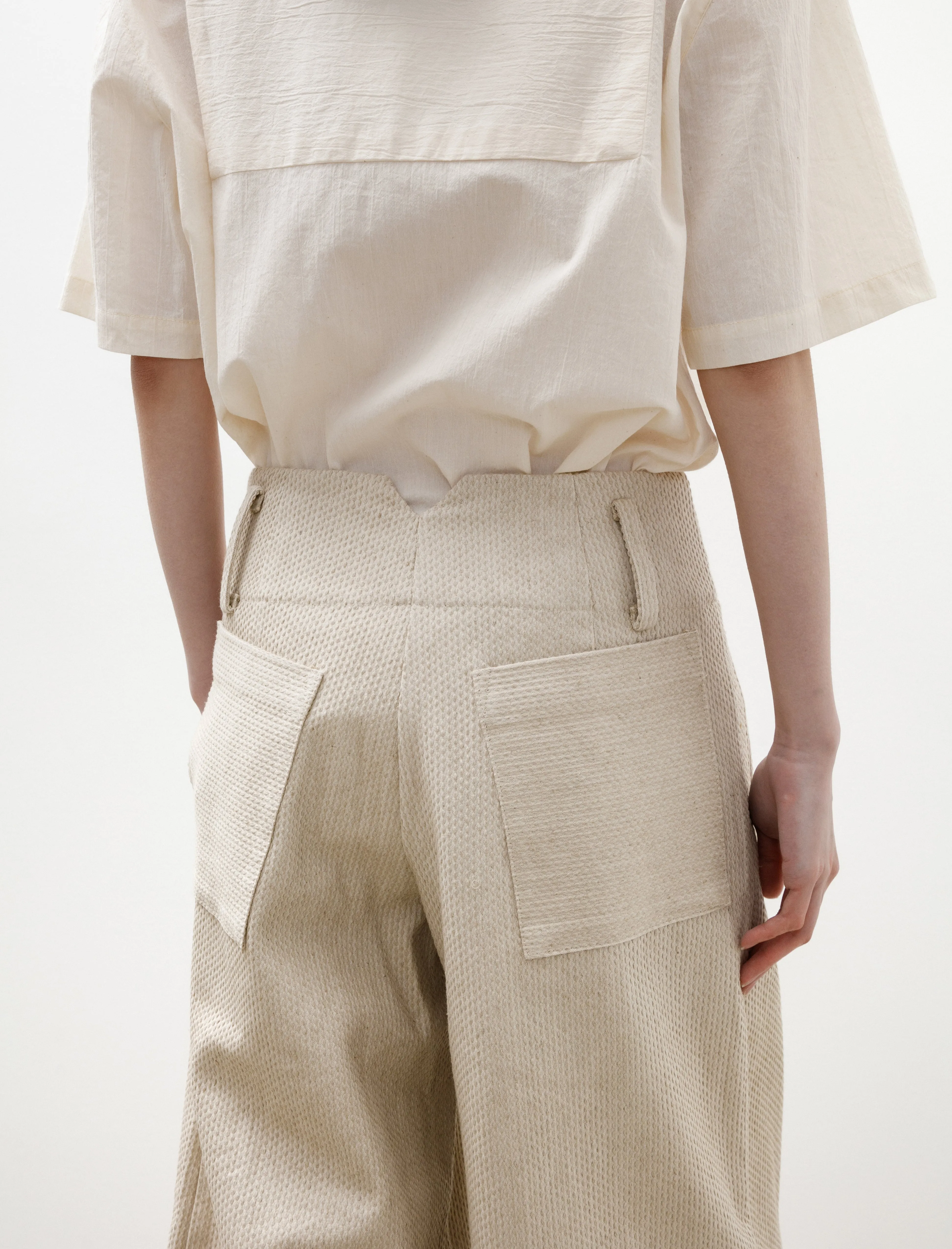 Grace Trouser Japanese Stitch Natural sold by SHOP NEIGHBOR product image thumbnail 4