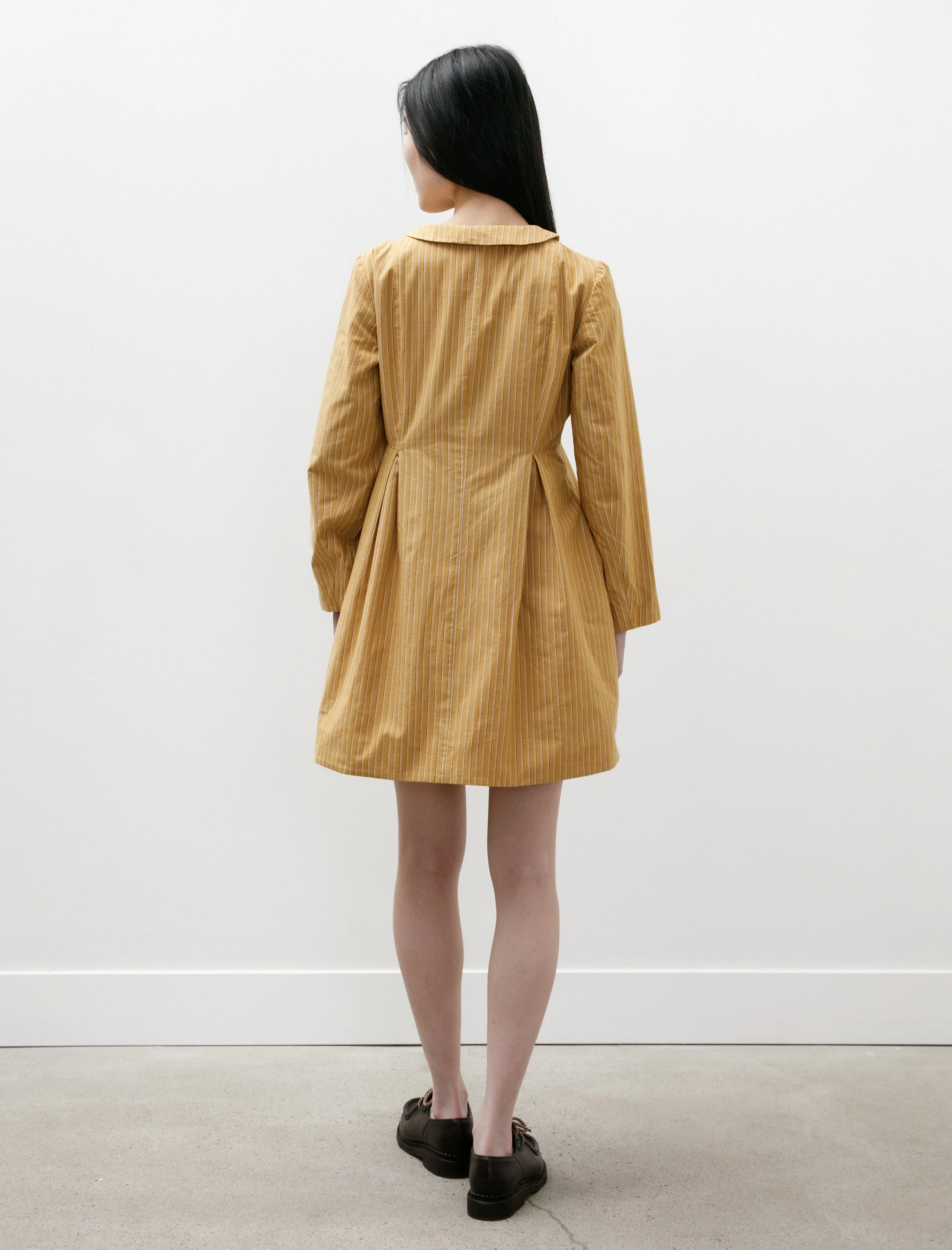 Bella Dress Japanese Striped Cotton Mustard Stripe sold by SHOP NEIGHBOR product image thumbnail 5