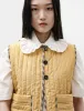 Ella Vest Quilted Striped Cotton Mustard Stripe sold by SHOP NEIGHBOR