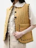 Ella Vest Quilted Striped Cotton Mustard Stripe sold by SHOP NEIGHBOR