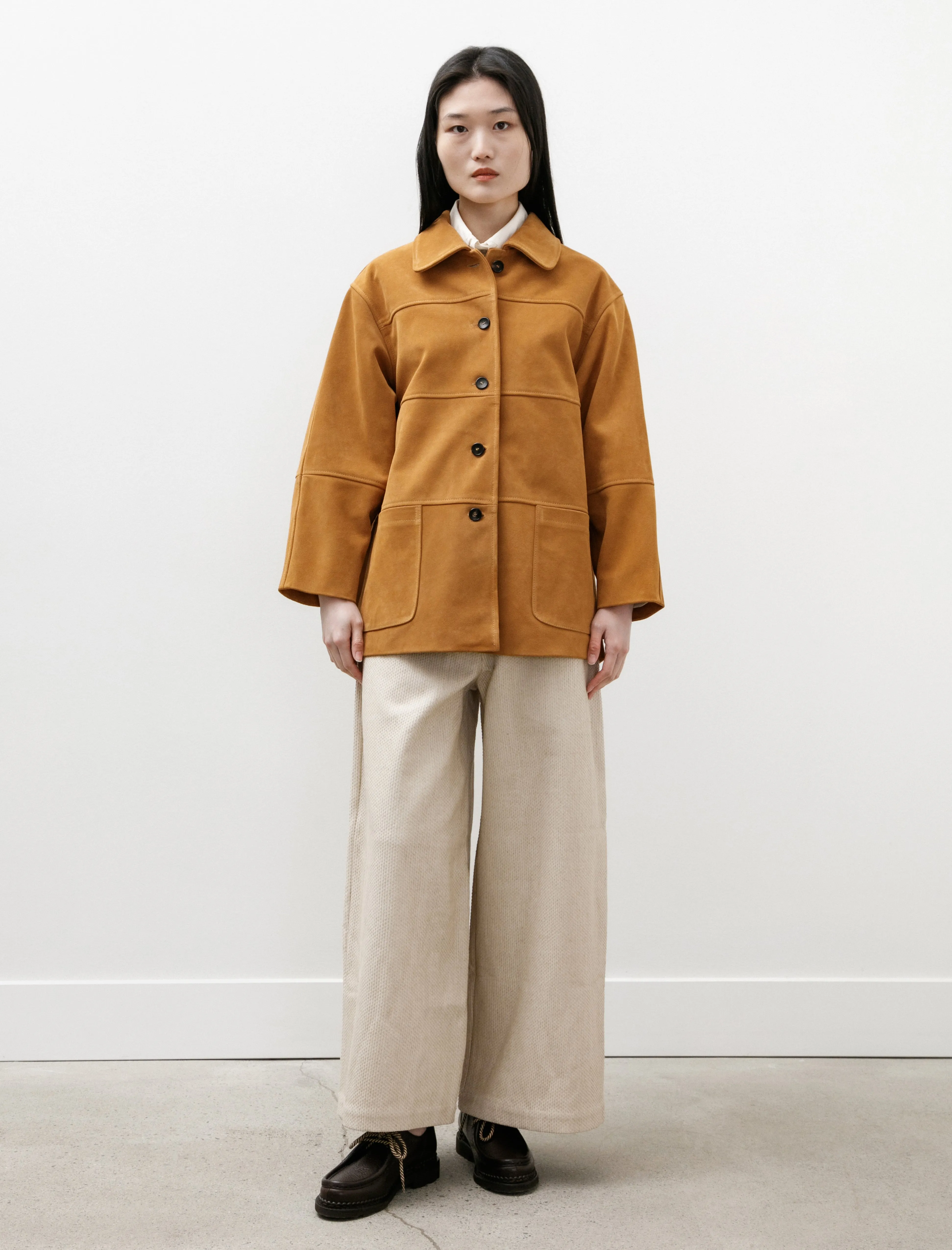 Quinn Jacket Panelled Suede Moroccan Flame sold by SHOP NEIGHBOR product image thumbnail 3