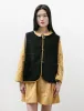 Ella Vest Suede Check Black With Contrast Trim sold by SHOP NEIGHBOR