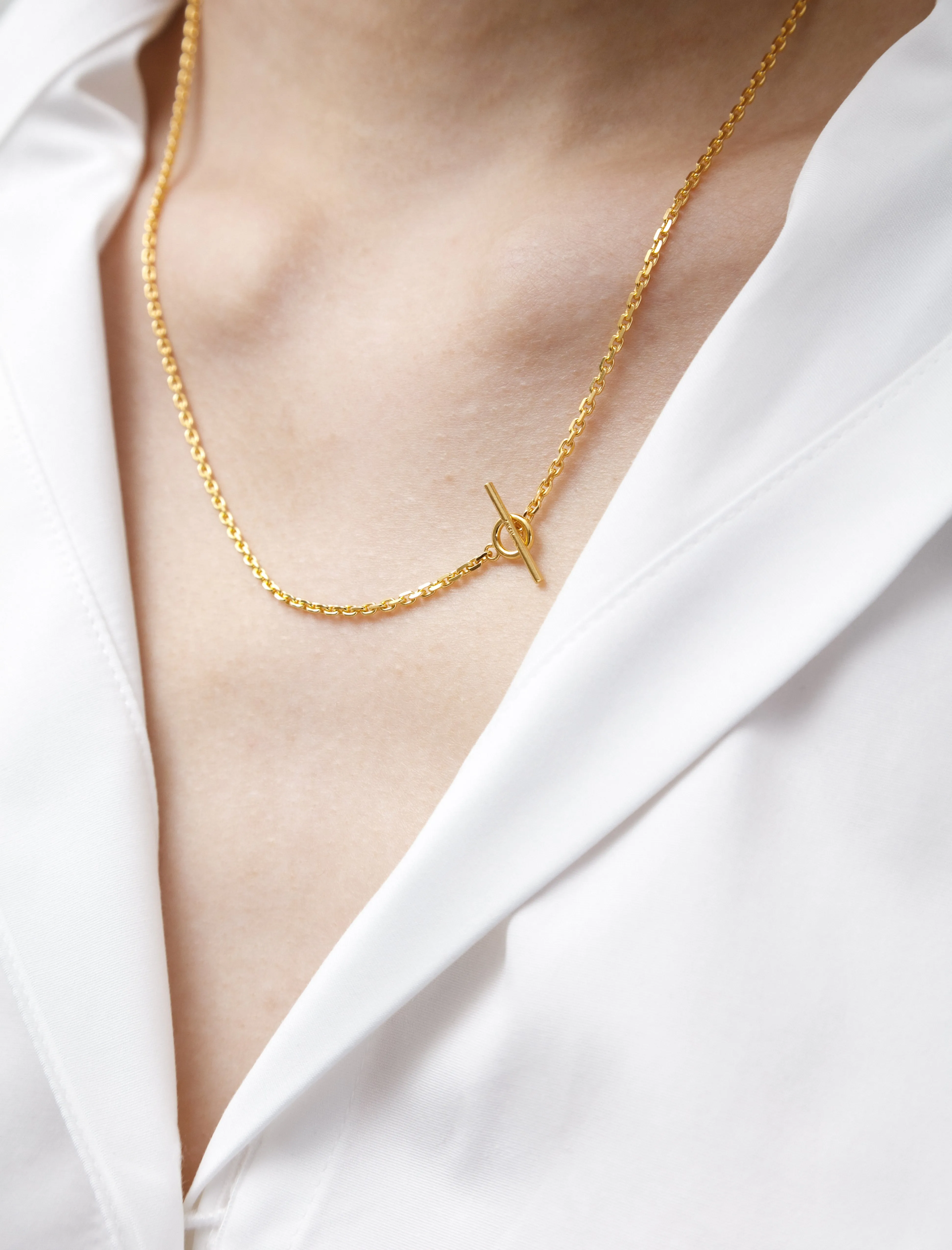 String Necklace One Polished Gold 48cm sold by SHOP NEIGHBOR product image thumbnail 3