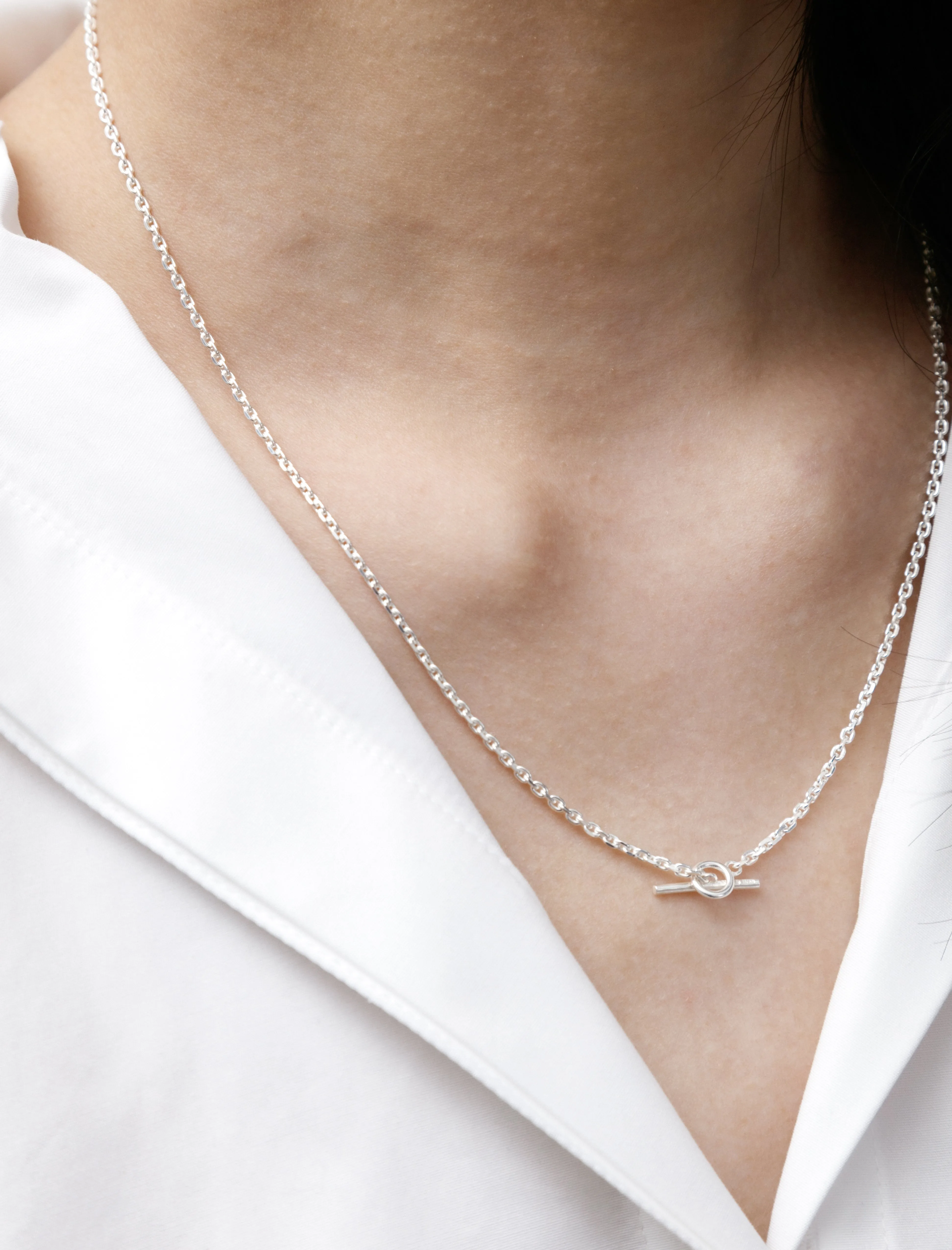 String Necklace One Polished Silver 48cm sold by SHOP NEIGHBOR product image thumbnail 2