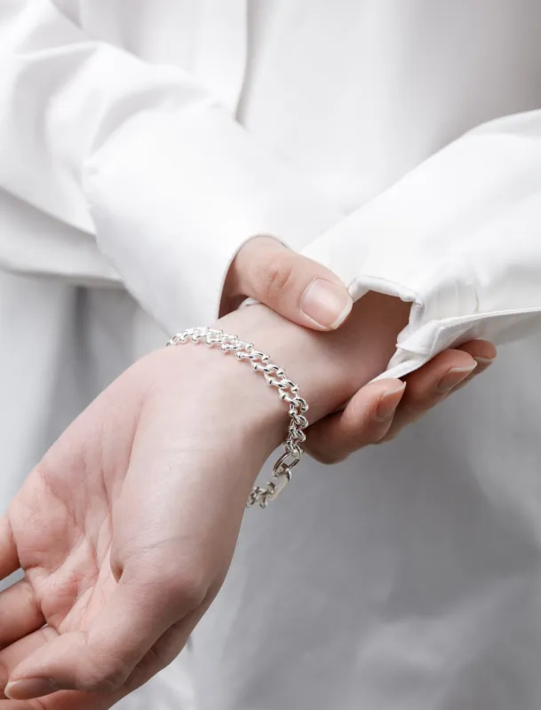 DNA Bracelet Polished Silver made by SHOP NEIGHBOR