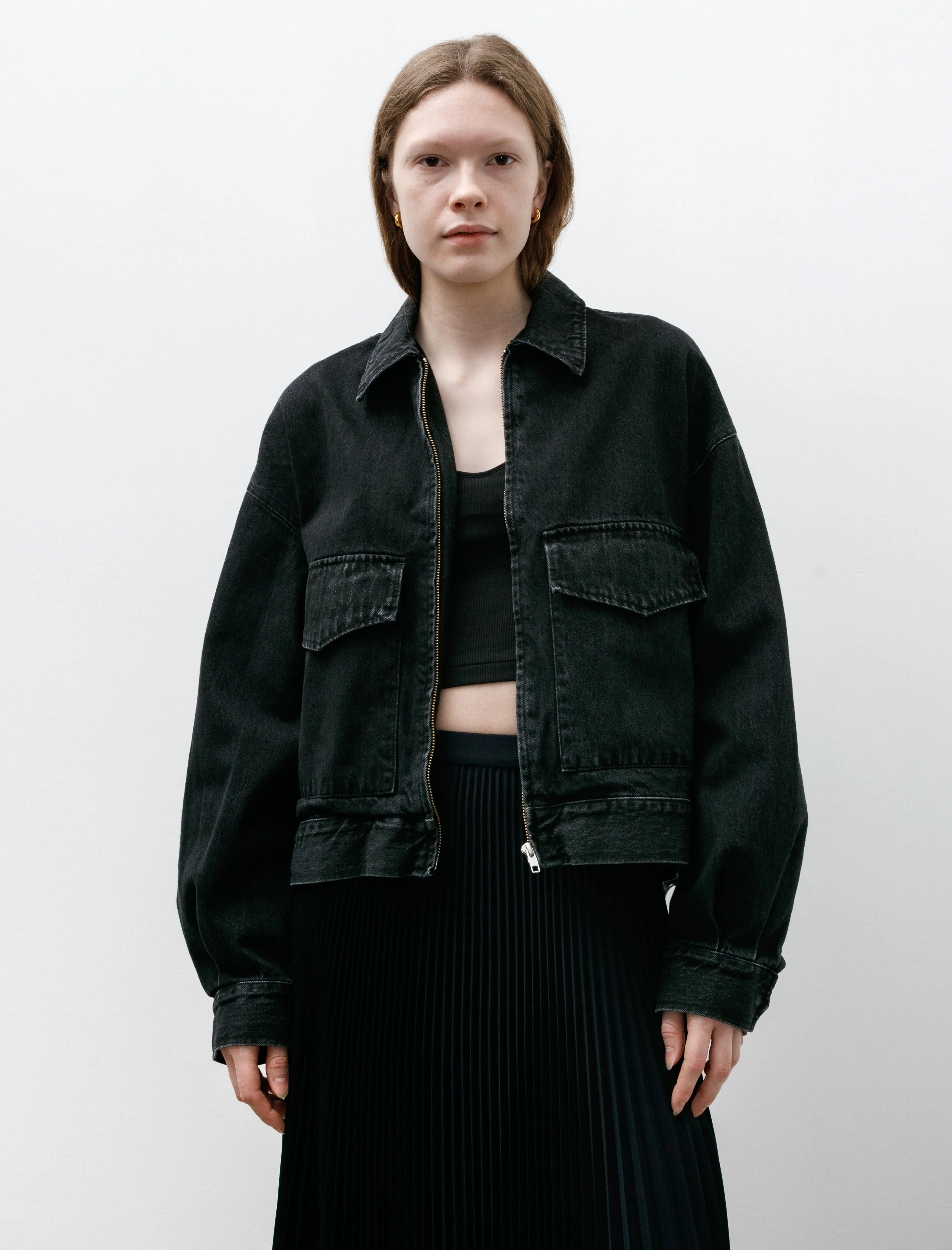 Selvage Denim Zip Jacket Black Dark Fade sold by SHOP NEIGHBOR product image thumbnail 2