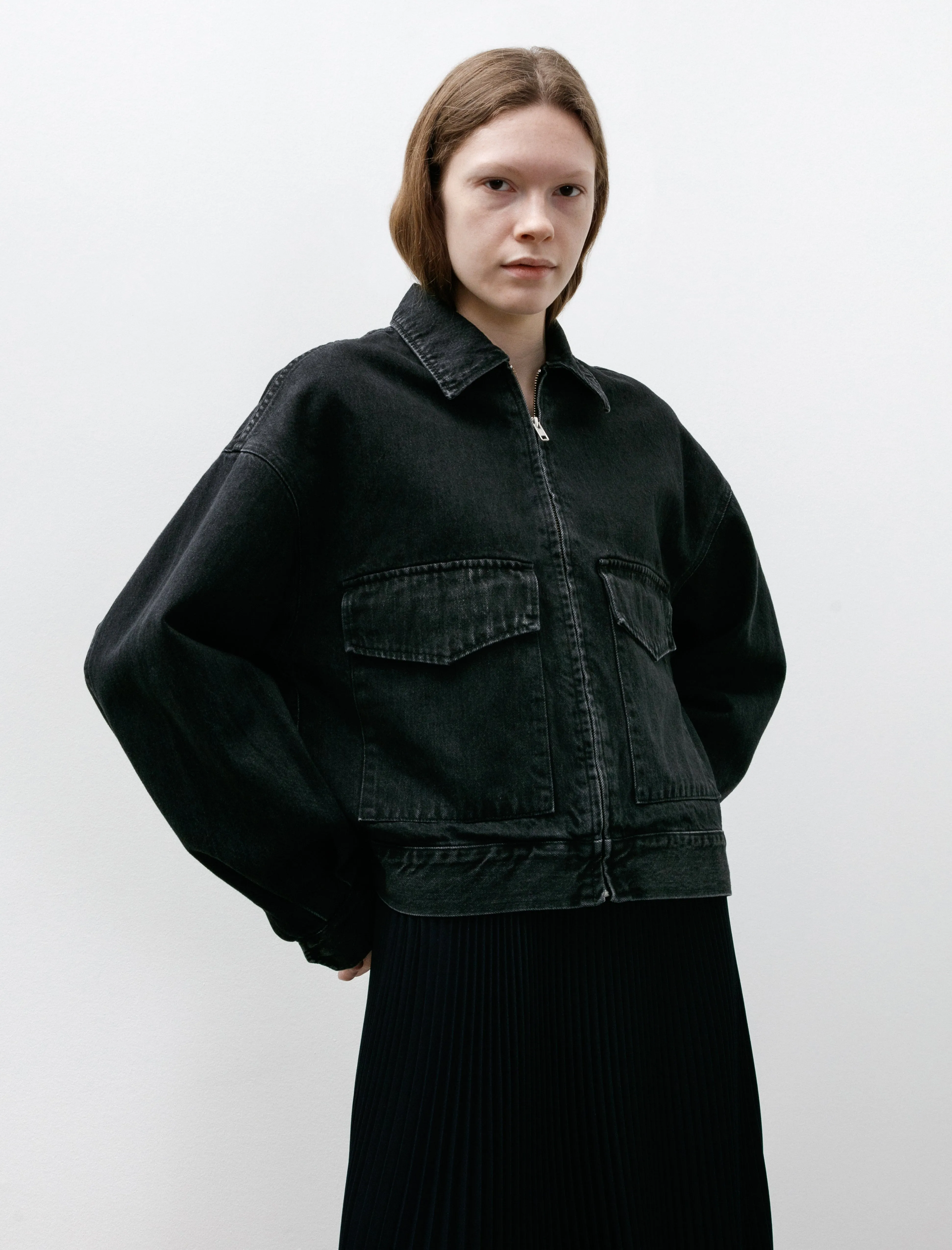 Selvage Denim Zip Jacket Black Dark Fade sold by SHOP NEIGHBOR product image thumbnail 3