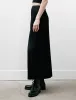 Satin Pleats Skirt Navy sold by SHOP NEIGHBOR