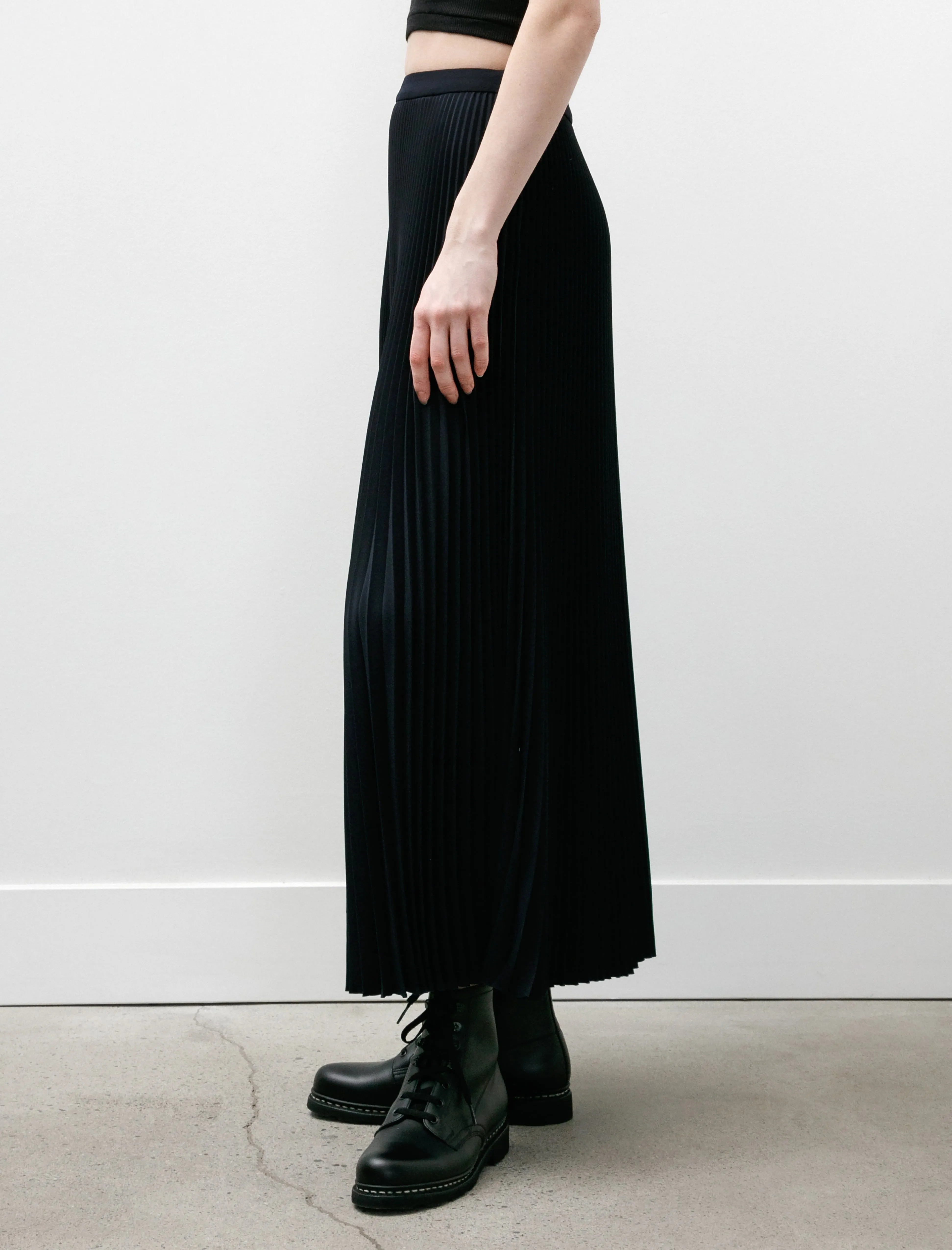 Satin Pleats Skirt Navy sold by SHOP NEIGHBOR product image thumbnail 4