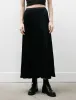 Satin Pleats Skirt Navy sold by SHOP NEIGHBOR