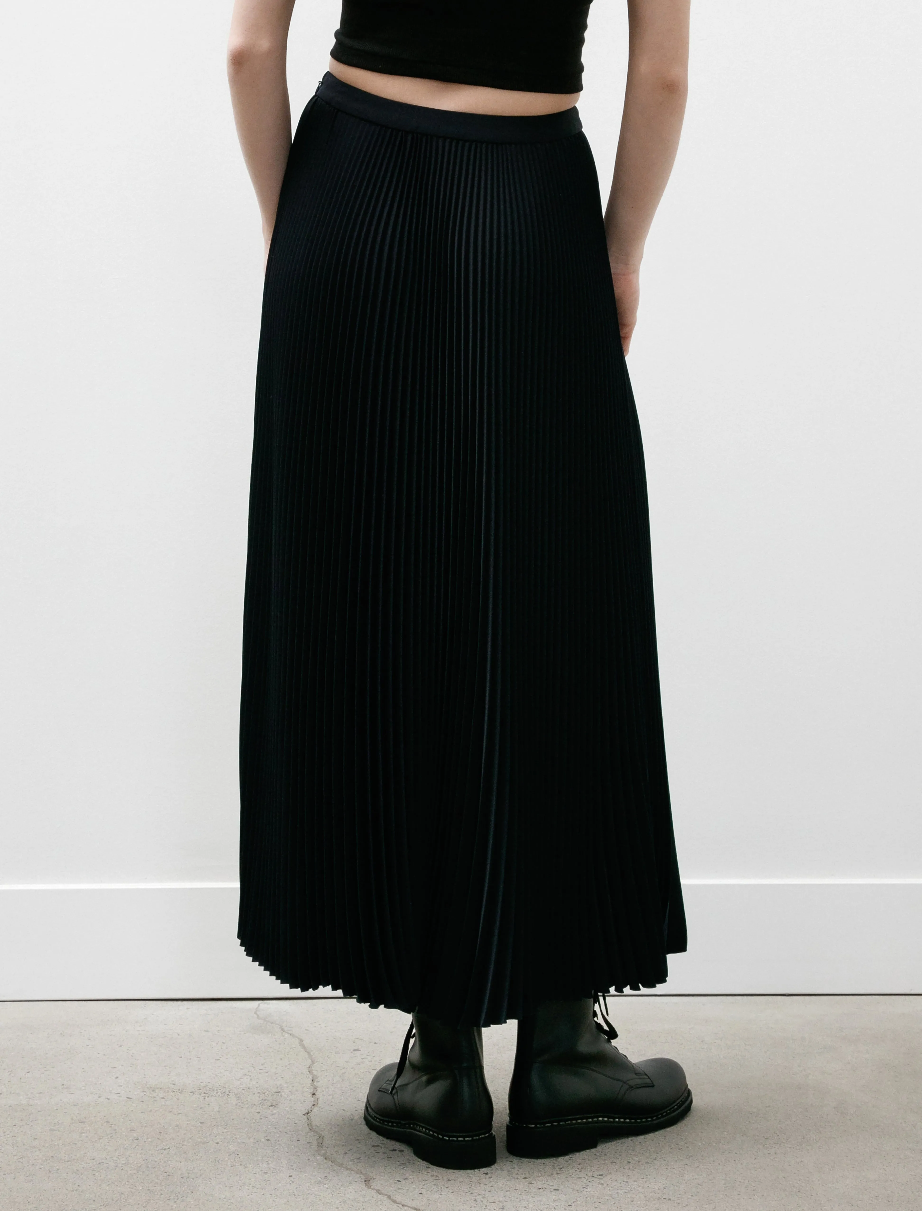 Satin Pleats Skirt Navy sold by SHOP NEIGHBOR product image thumbnail 5