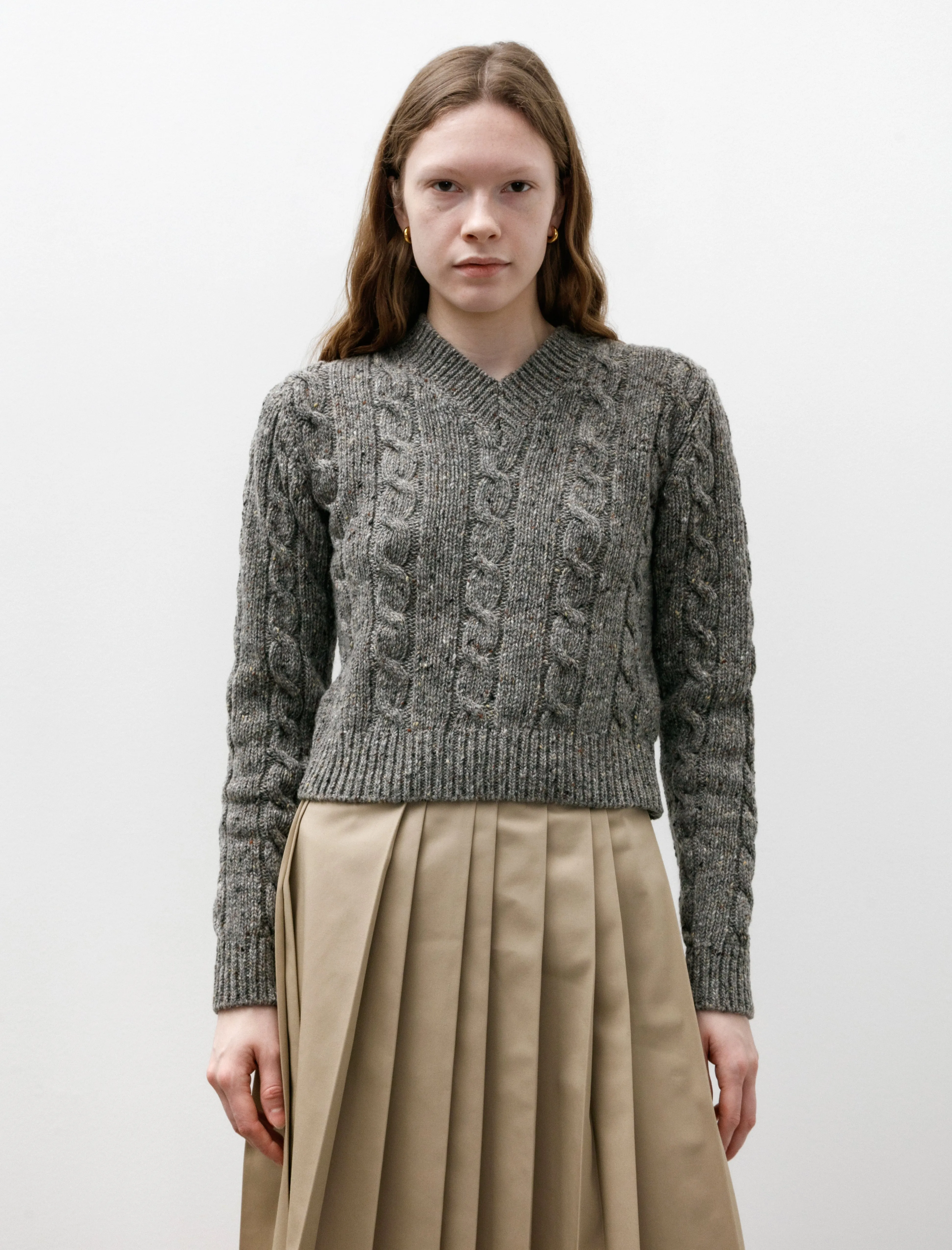 Mairie Donegal V-Neck Ramor Grey sold by SHOP NEIGHBOR