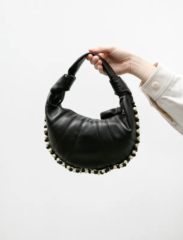 Mini Fortune Croissant Bag with Beads Dark Chocolate sold by SHOP NEIGHBOR