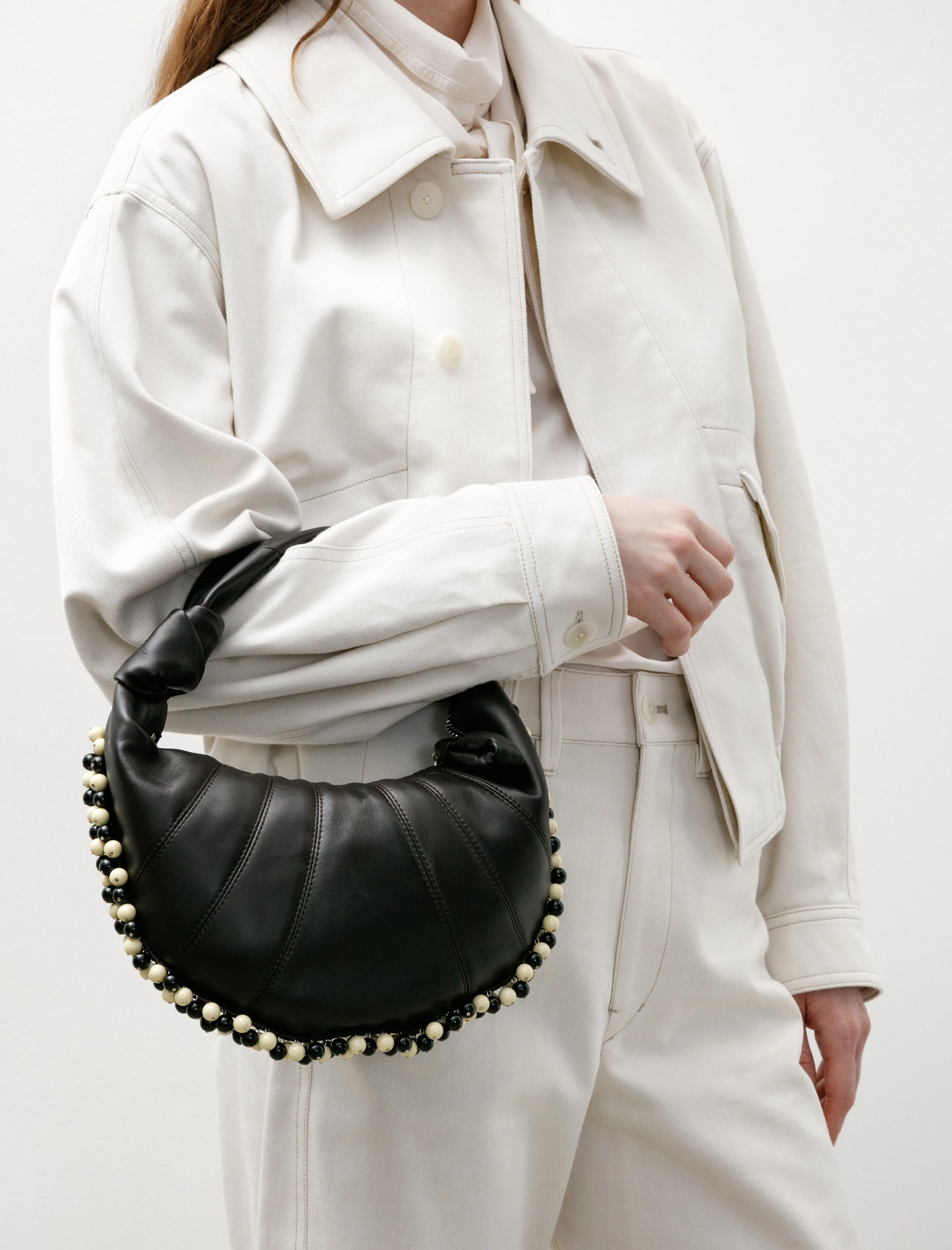 Mini Fortune Croissant Bag with Beads Dark Chocolate sold by SHOP NEIGHBOR product image thumbnail 4