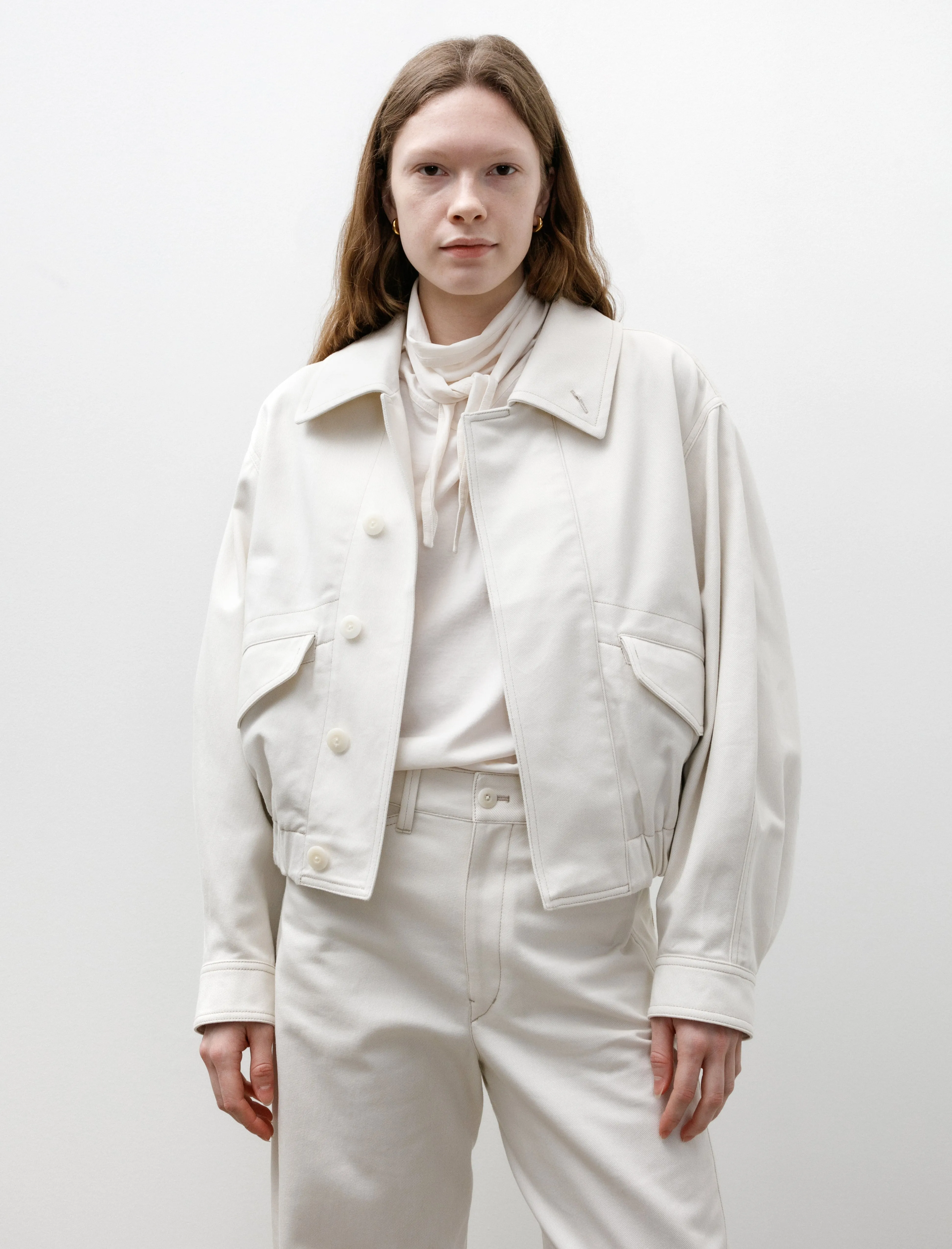 Short Blouson Cream White sold by SHOP NEIGHBOR product image thumbnail 2