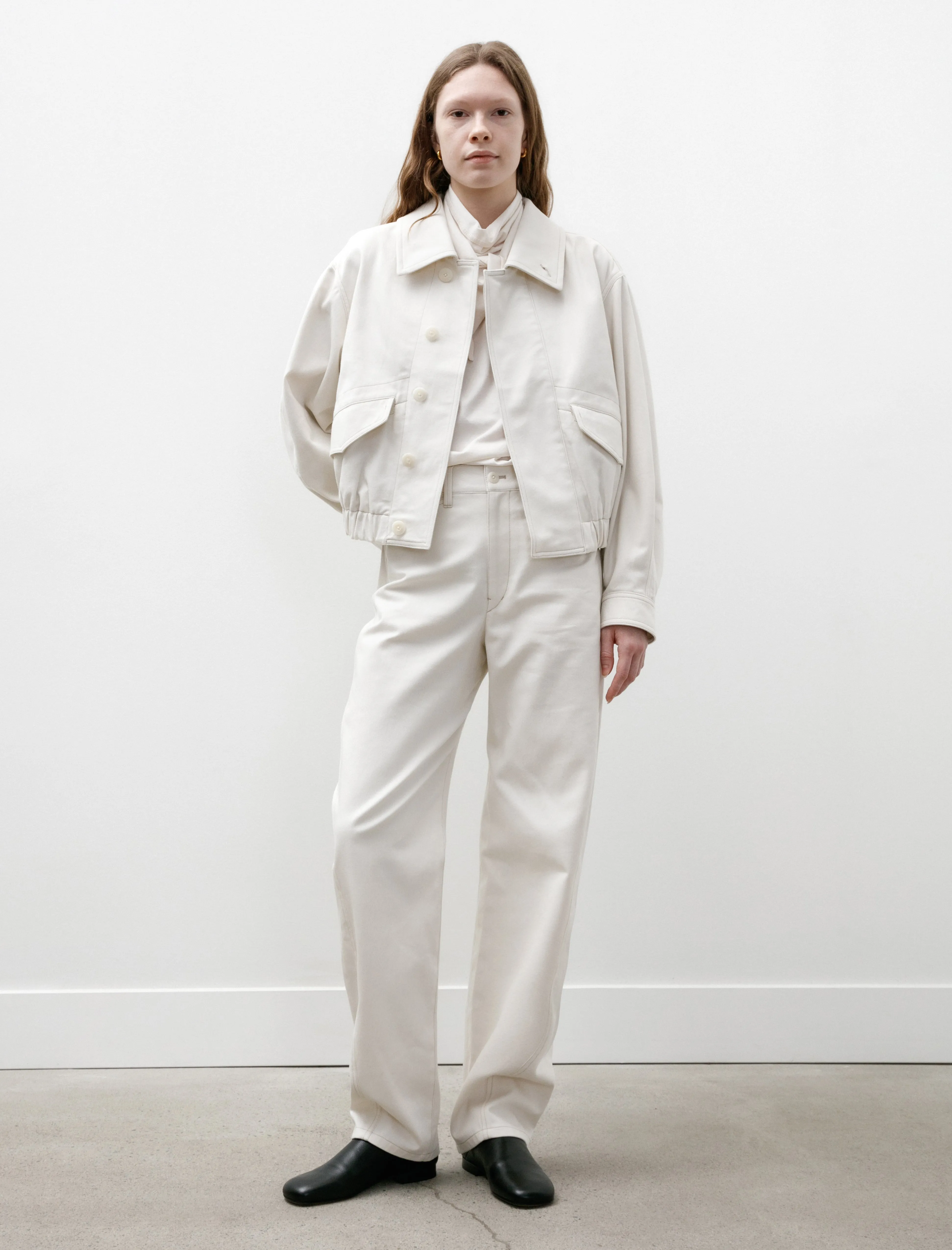 Short Blouson Cream White sold by SHOP NEIGHBOR