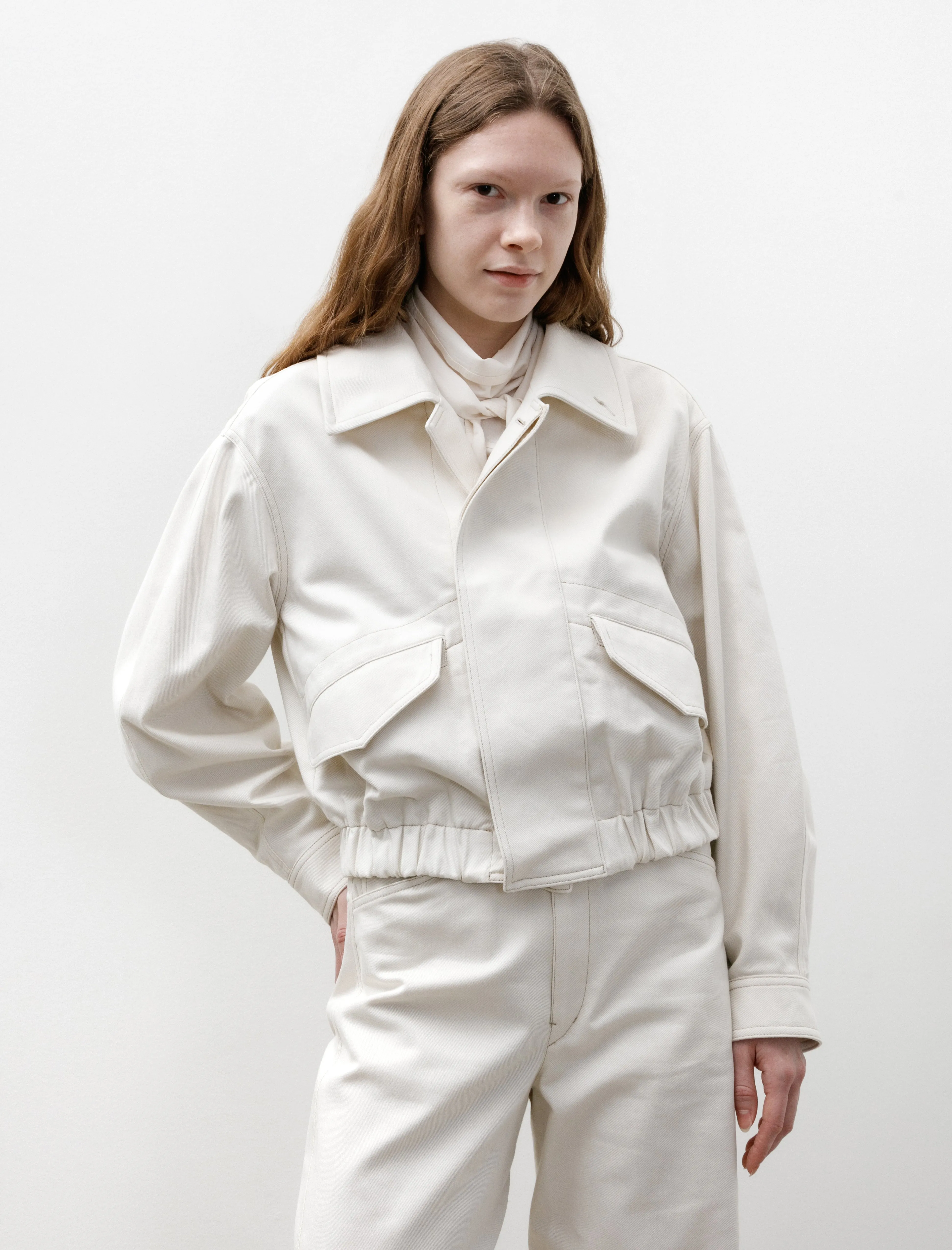 Short Blouson Cream White sold by SHOP NEIGHBOR product image thumbnail 4