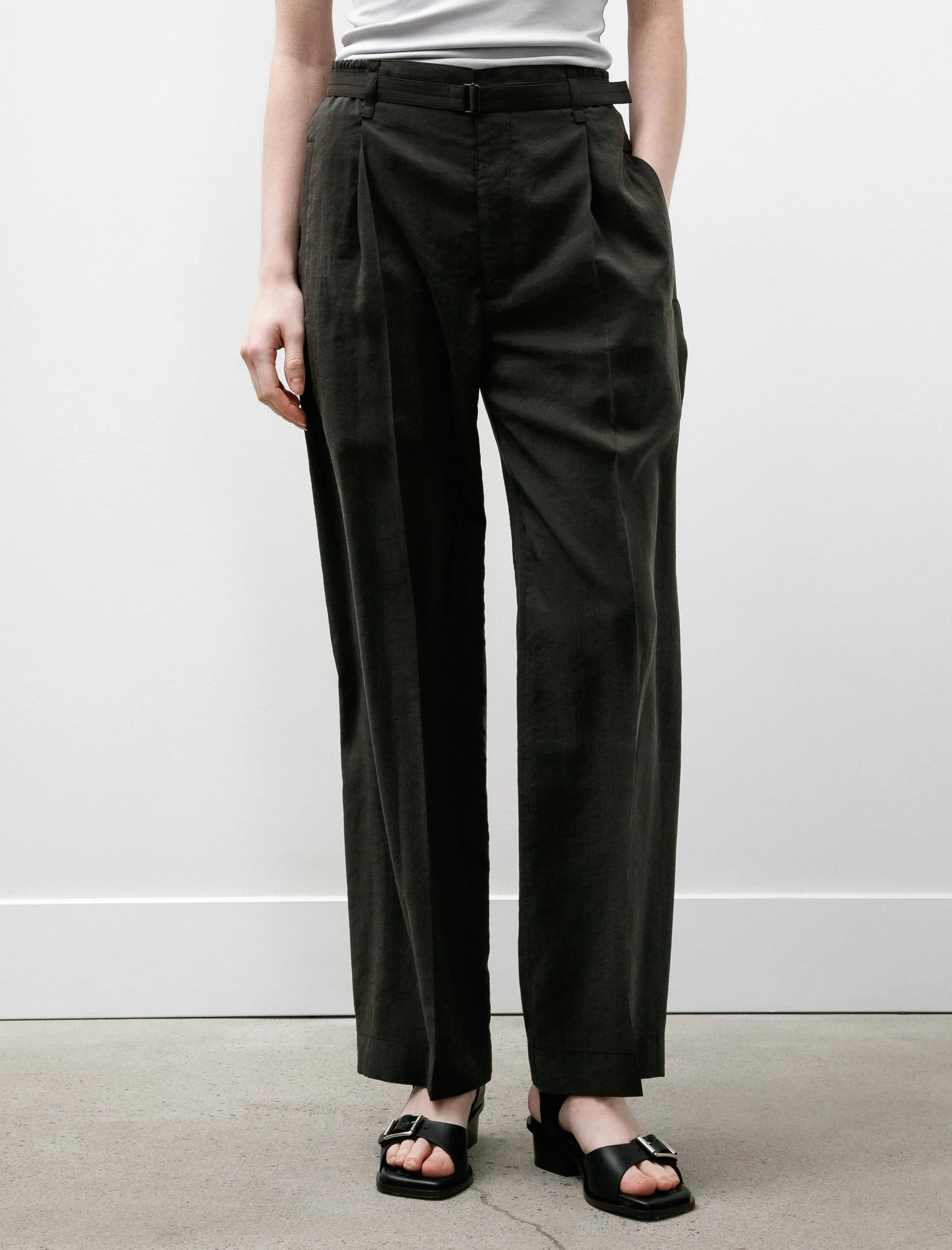 Belted Relaxed Pants Dark Espresso sold by SHOP NEIGHBOR product image thumbnail 2