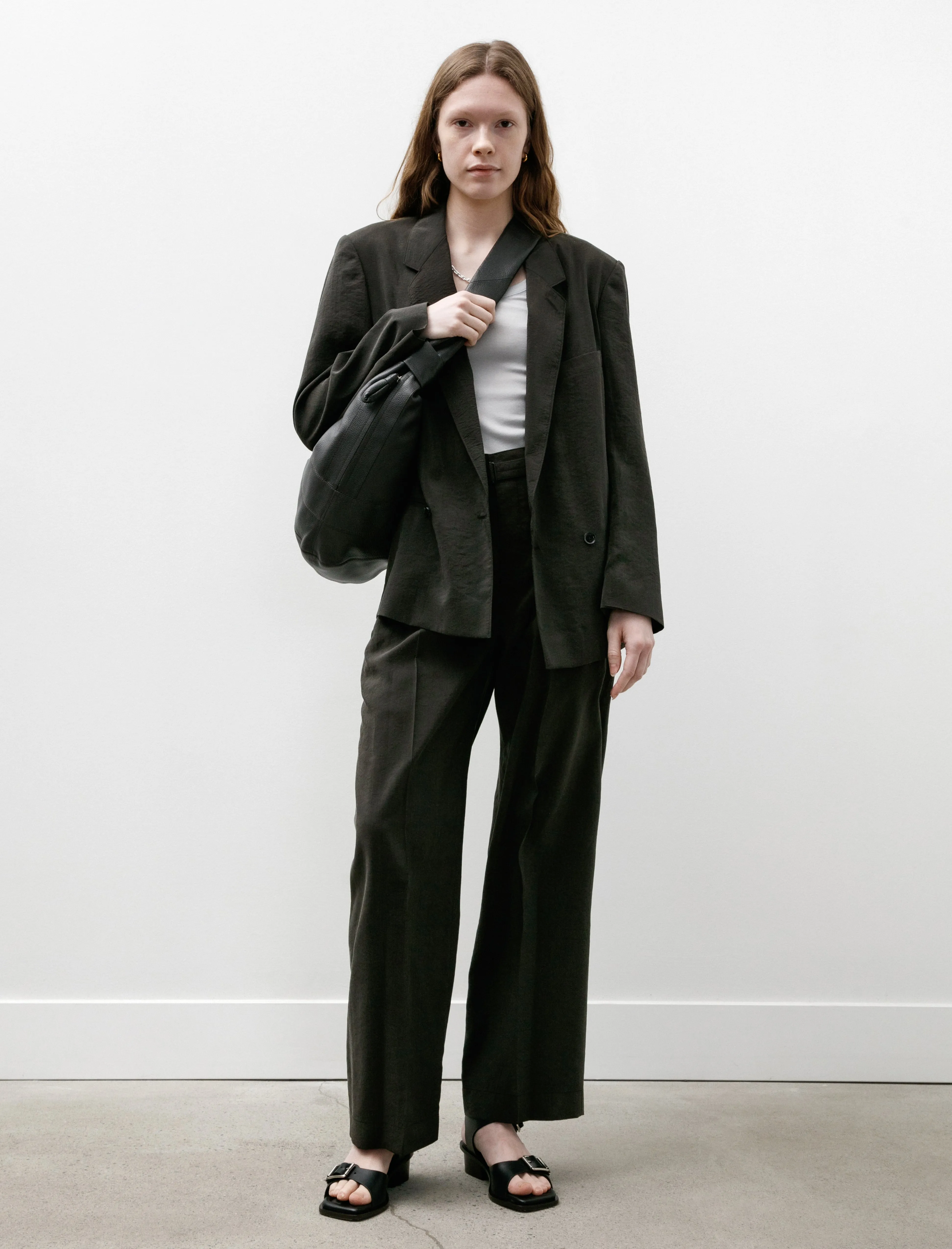 Belted Relaxed Pants Dark Espresso sold by SHOP NEIGHBOR