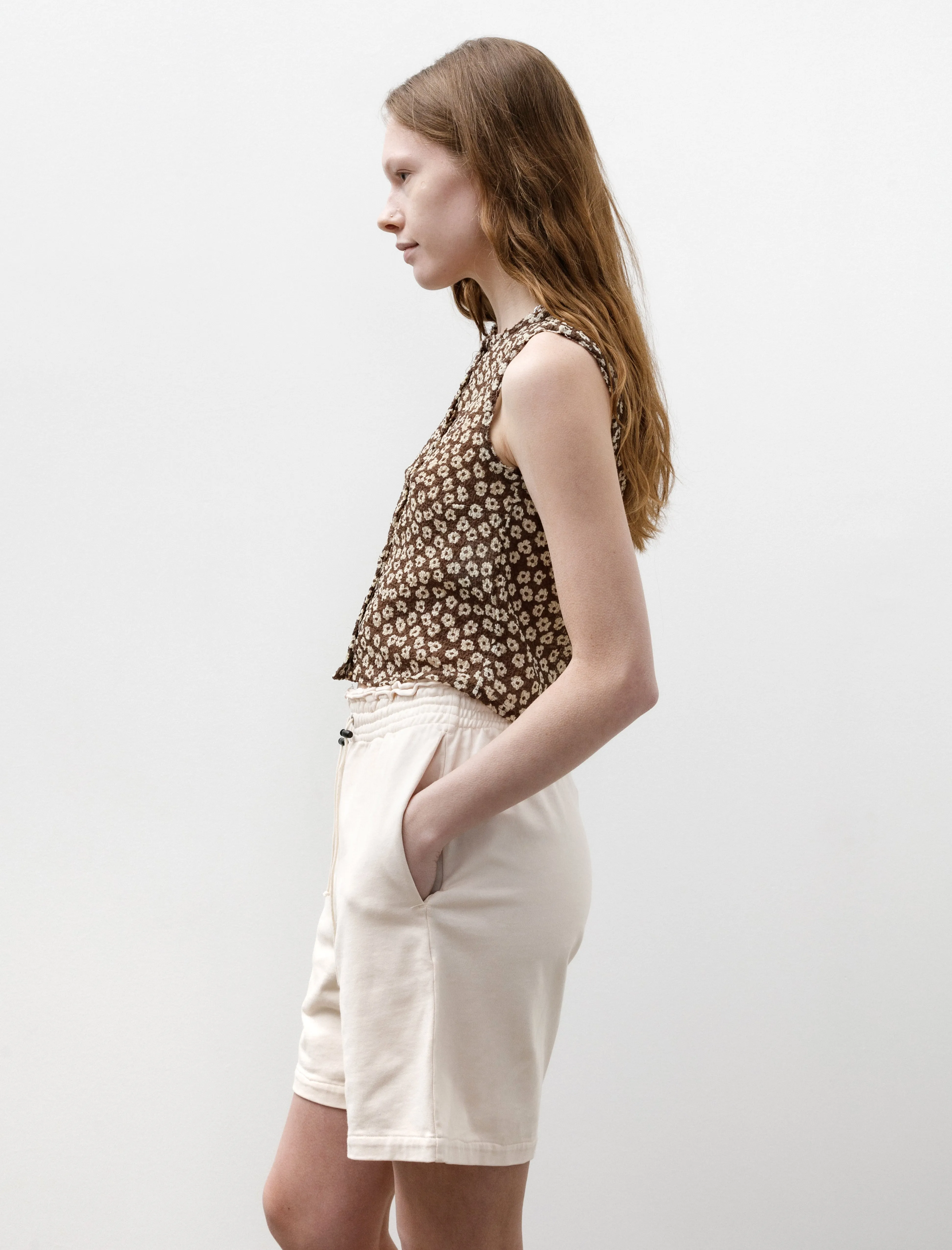 Square Top Seersucker Brown White Flower sold by SHOP NEIGHBOR product image thumbnail 3