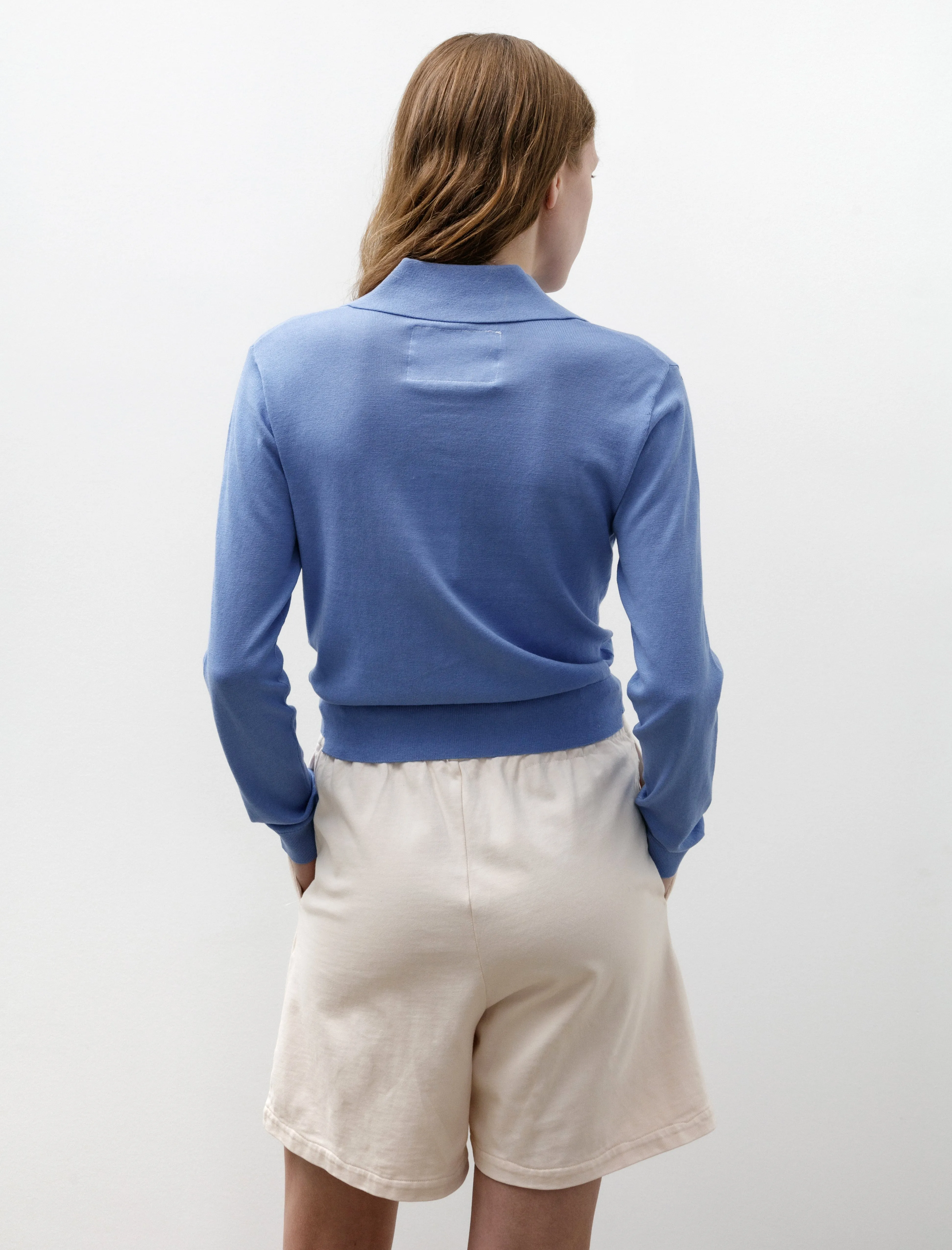 70s Cardigan Cotton Silk Blue sold by SHOP NEIGHBOR product image thumbnail 5