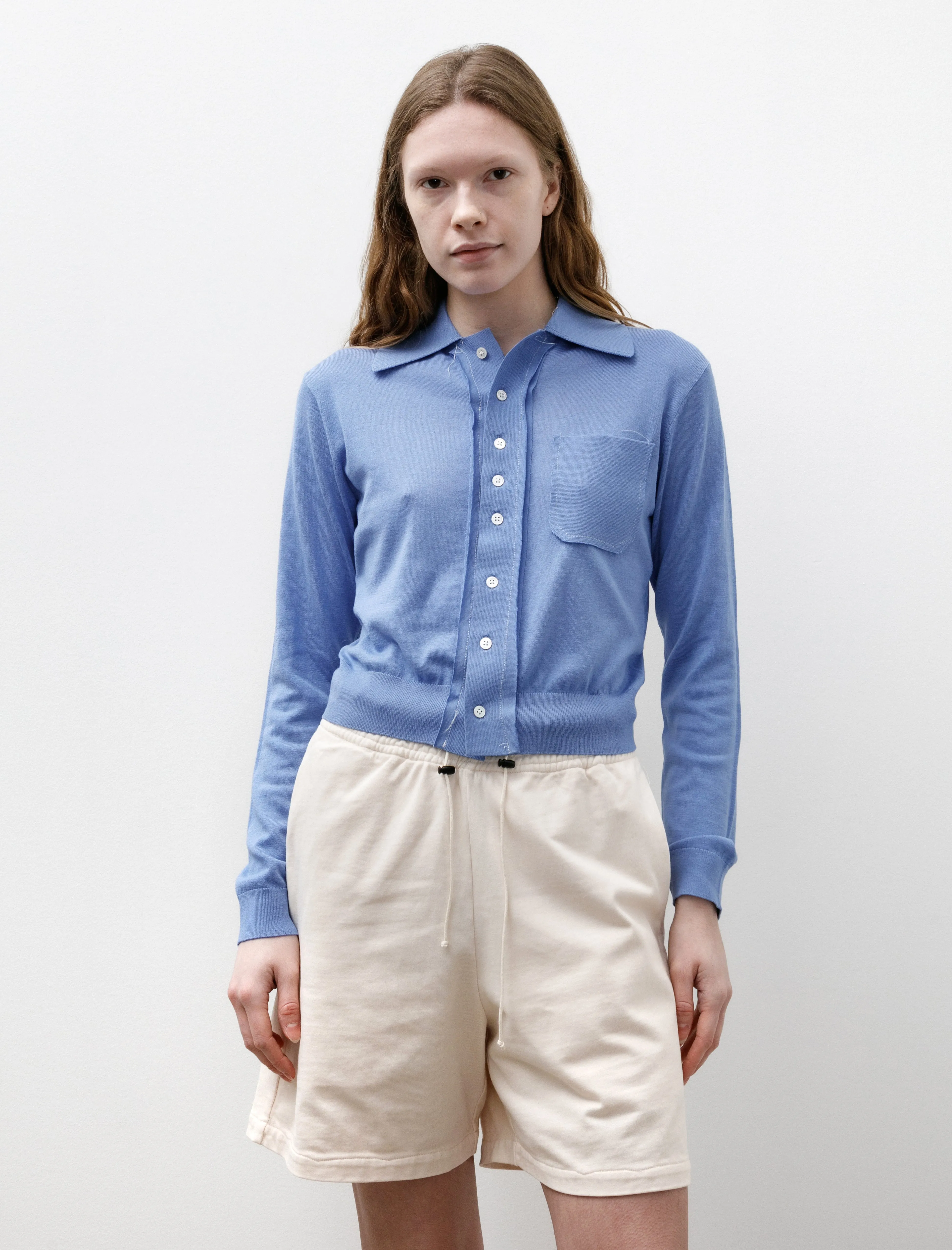 70s Cardigan Cotton Silk Blue sold by SHOP NEIGHBOR product image thumbnail 2